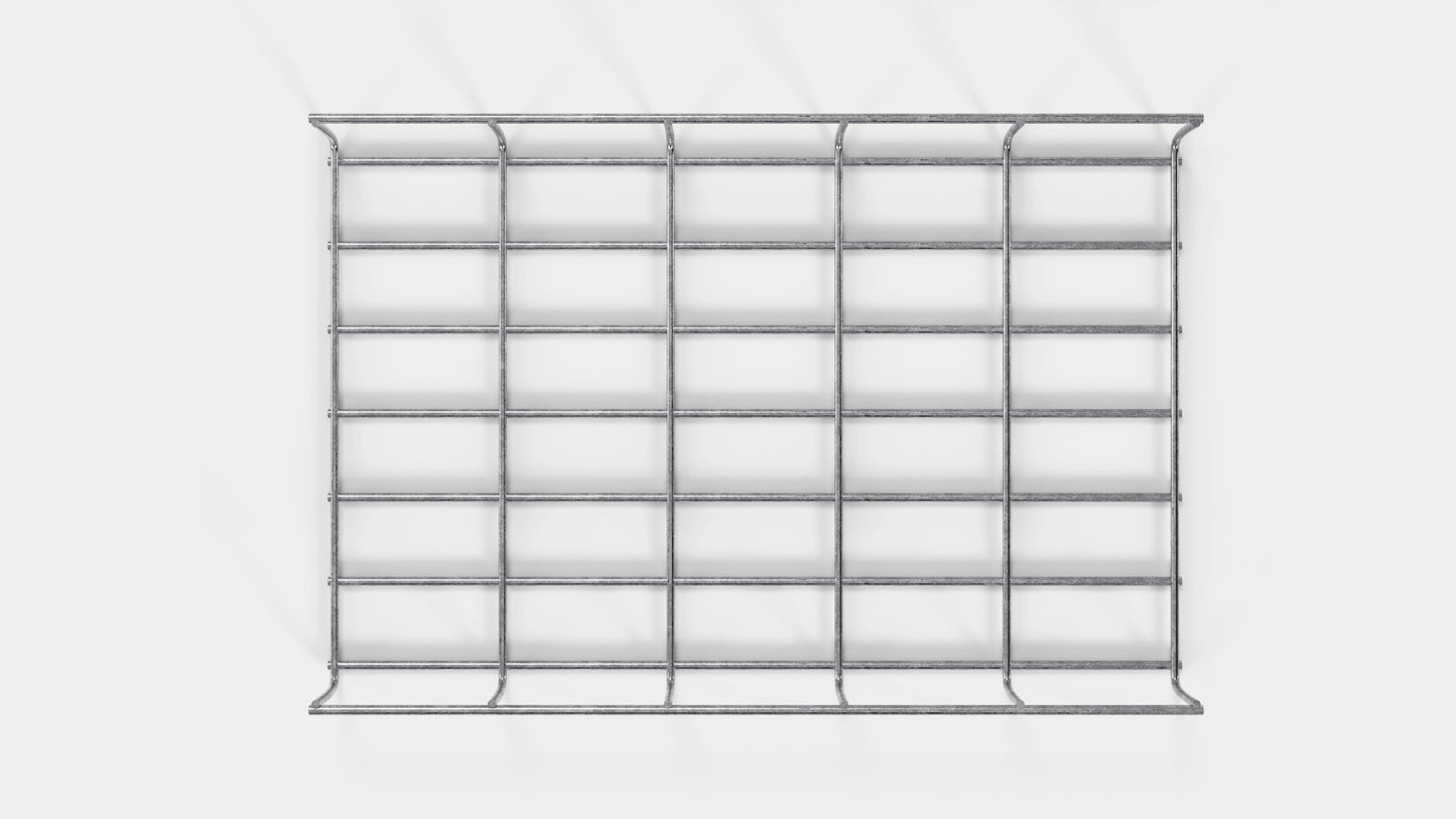 Comprimento do duto de cabos 29 cm, profundidade 5 cm, tamanho da malha 5 x 10 cm