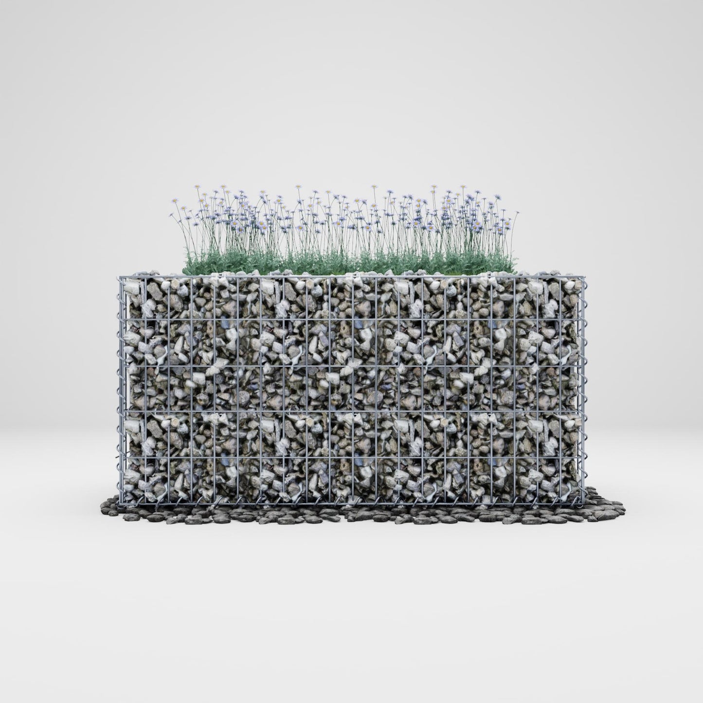 Højbed firkantet 100 cm x 50 cm x 50 cm (L x H x D), maskestørrelse 5 x 10 cm, vægtykkelse 10 cm