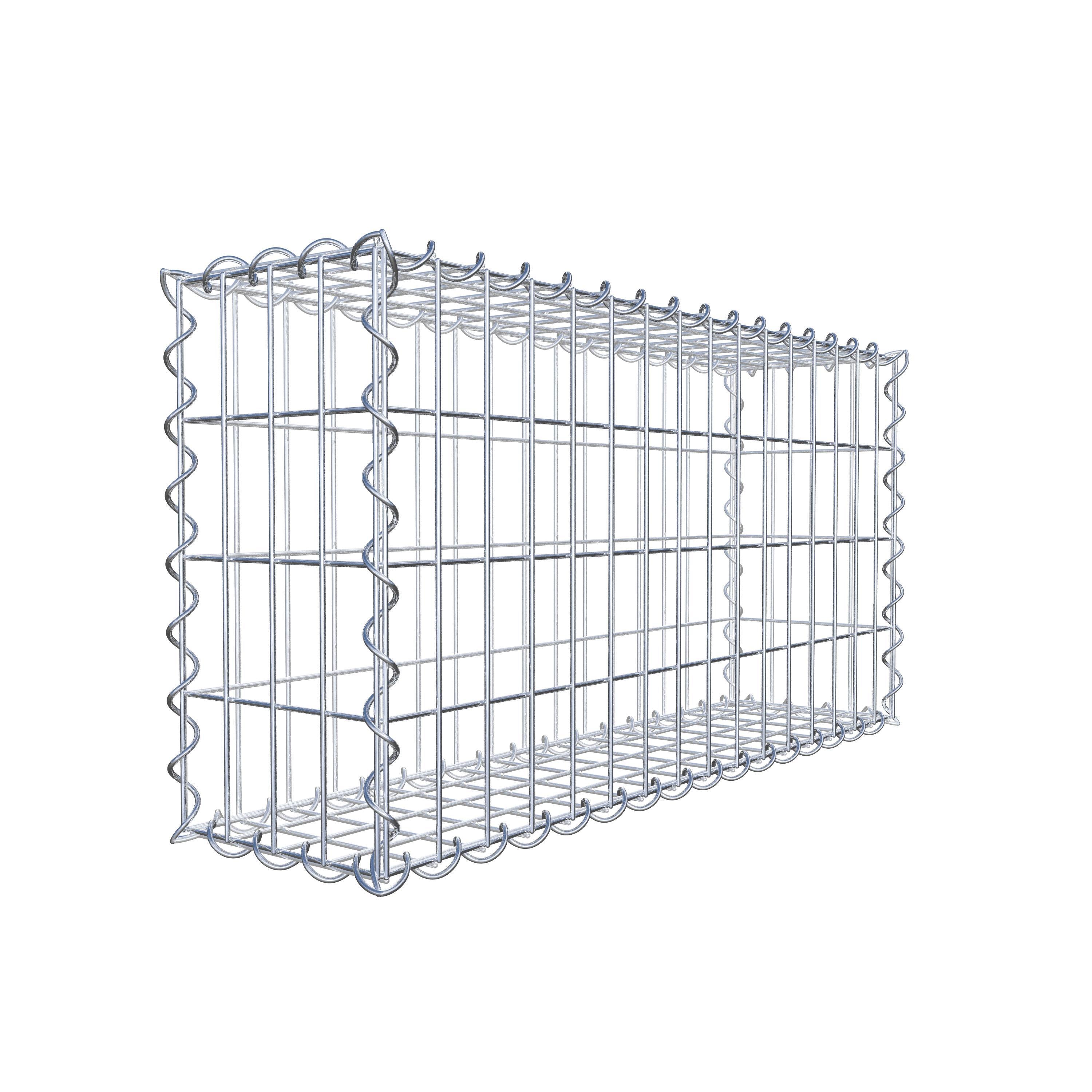 Gabion 80 cm x 40 cm x 20 cm (L x H x D), maskstorlek 5 cm x 10 cm, spiral