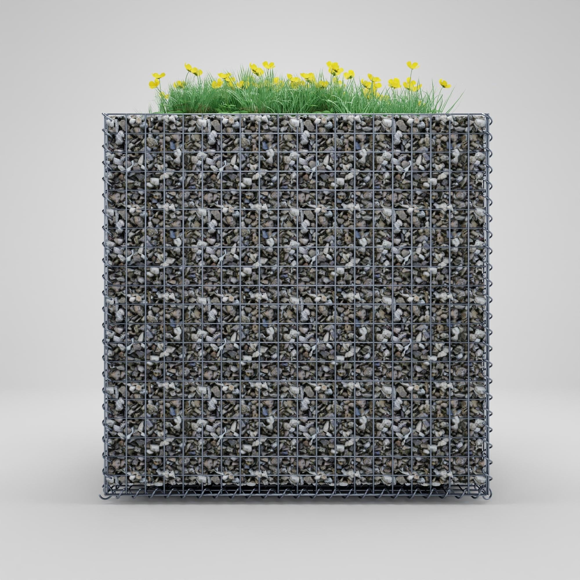 Raised bed square 100 cm x 80 cm x 100 cm (L x H x D), mesh size 5 x 5 cm, wall thickness 10 cm