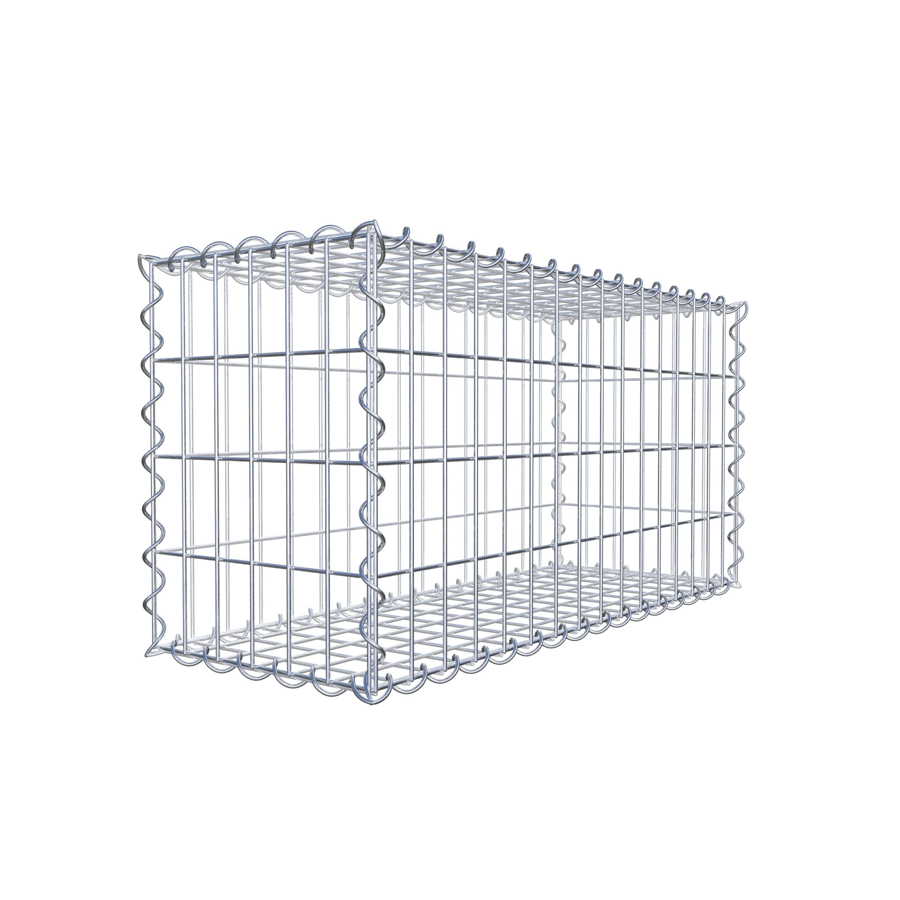 Gabion 80 cm x 40 cm x 30 cm (L x H x D), maskstorlek 5 cm x 10 cm, spiral