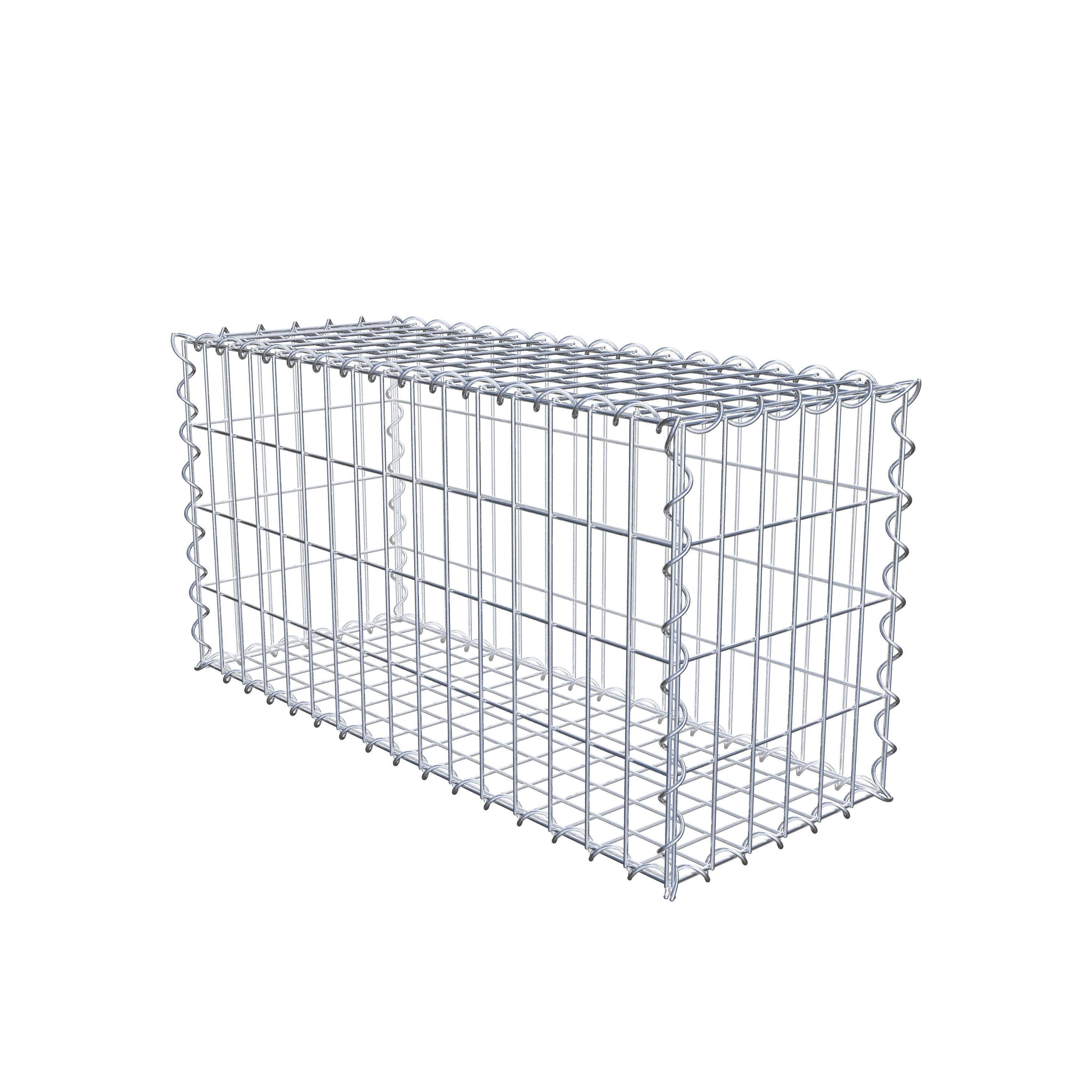 Gabion 80 cm x 40 cm x 30 cm (L x H x D), maskstorlek 5 cm x 10 cm, spiral