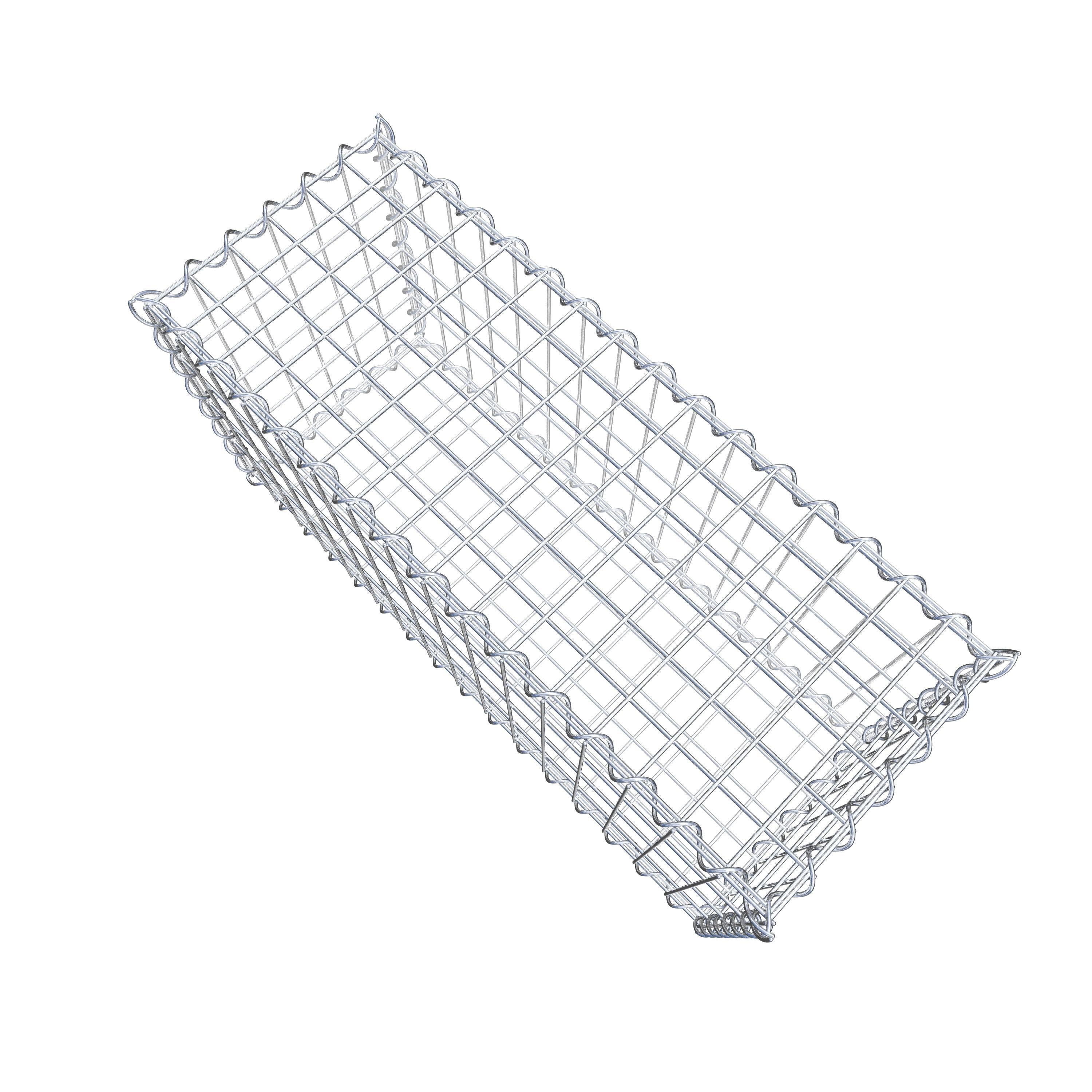 Gabione 80 cm x 40 cm x 30 cm (L x H x T), Maschenweite 5 cm x 10 cm, Spirale