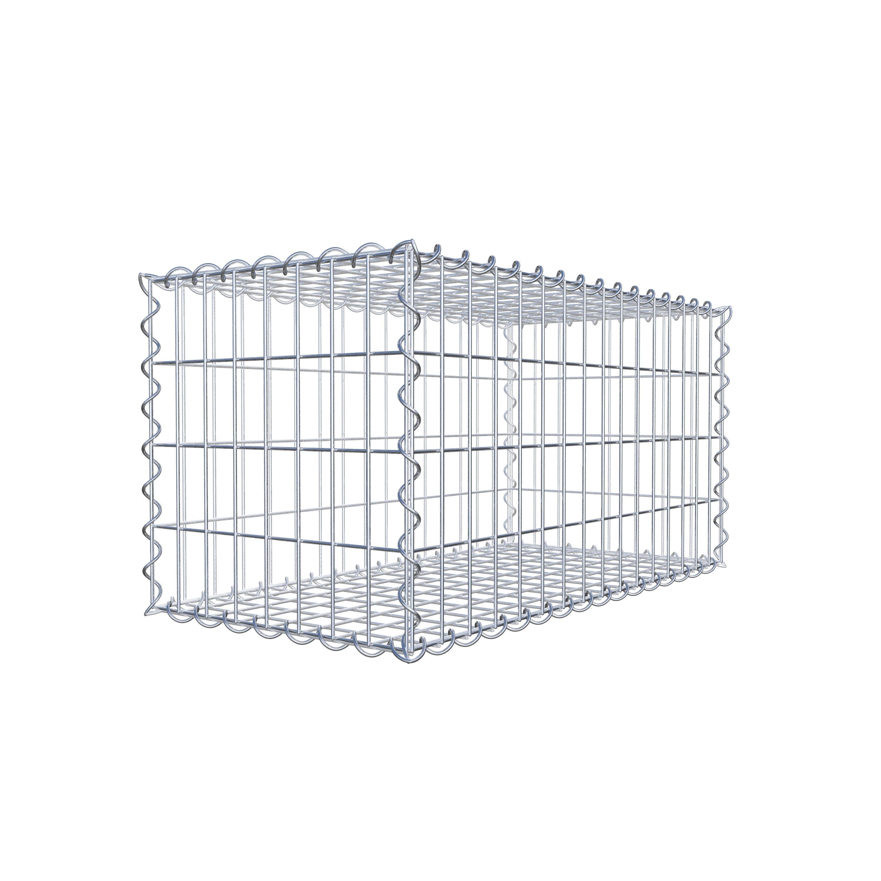 Gabion 80 cm x 40 cm x 40 cm (L x H x D), maskestørrelse 5 cm x 10 cm, spiral