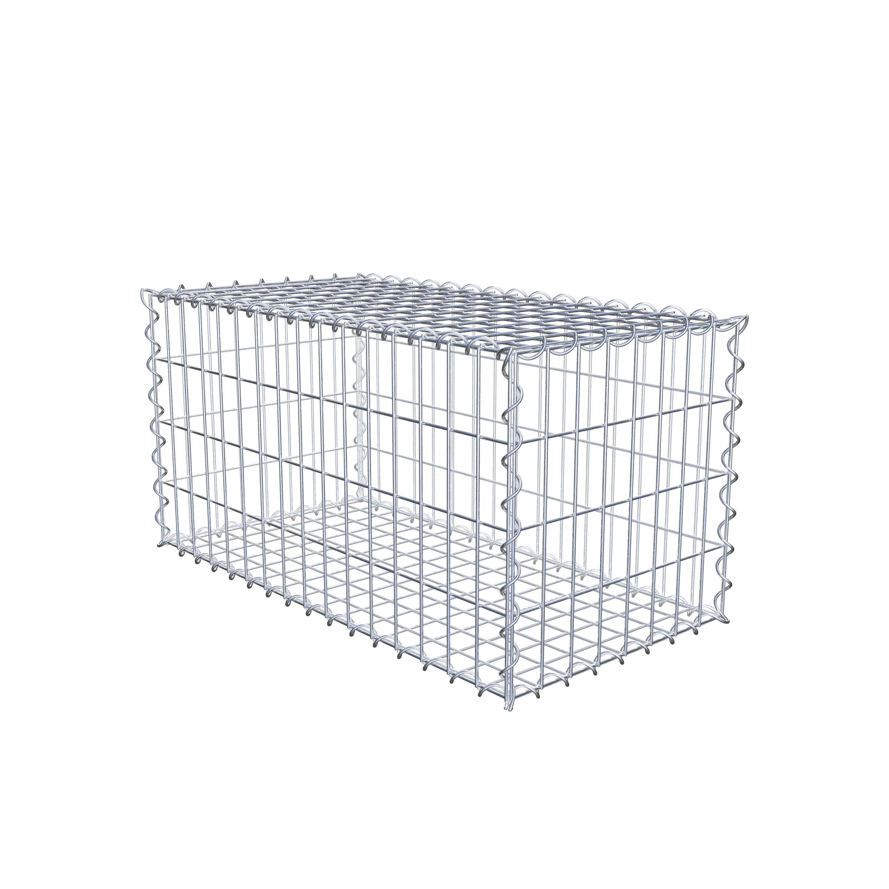 Gabion 80 cm x 40 cm x 40 cm (L x H x D), maskstorlek 5 cm x 10 cm, spiral