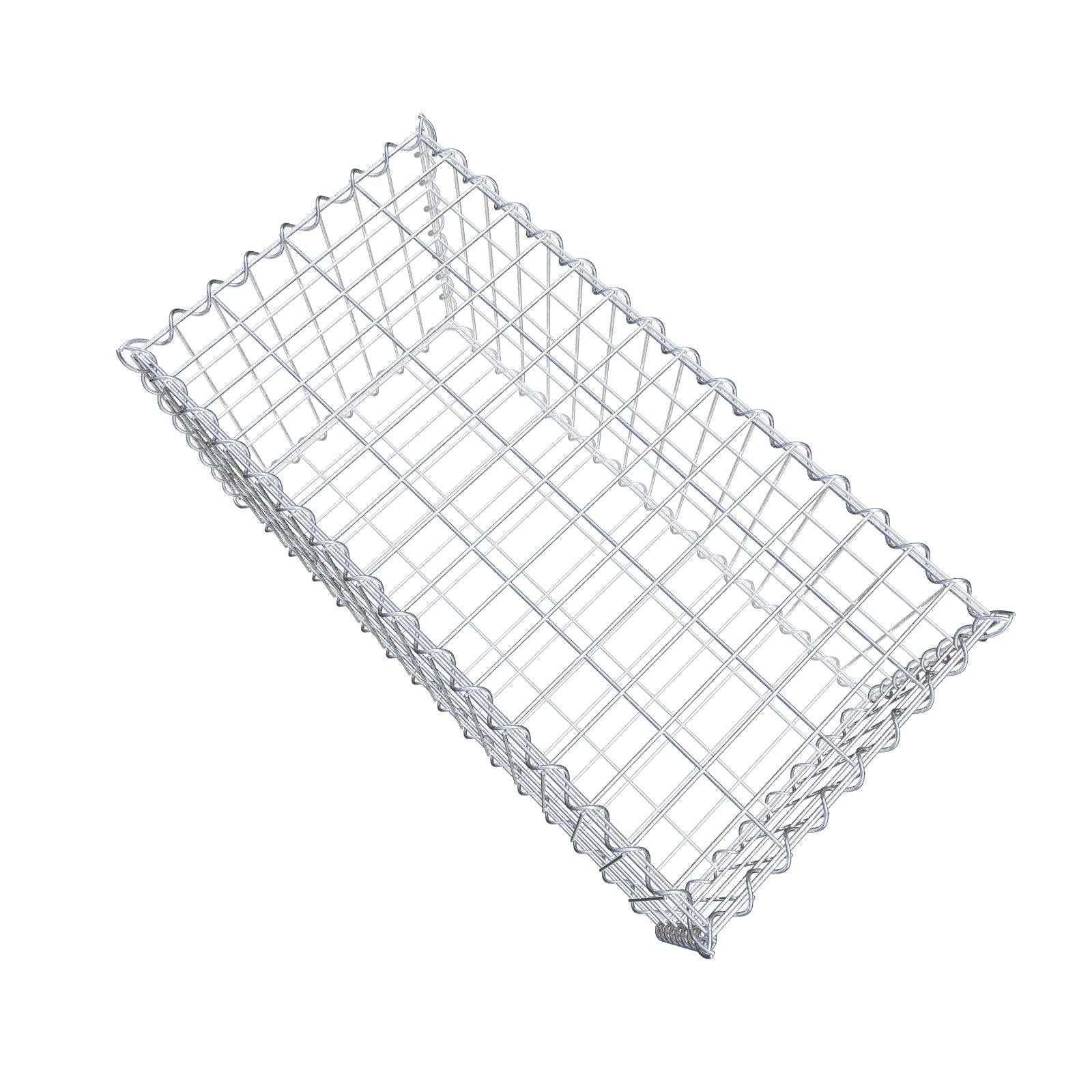 Gabião 80 cm x 40 cm x 40 cm (C x A x P), malhagem 5 cm x 10 cm, espiral