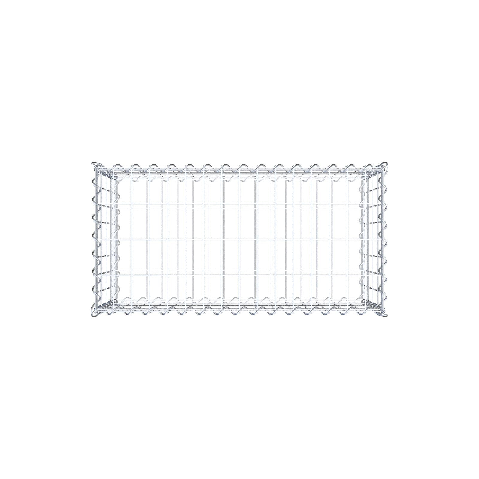 Gabião 80 cm x 40 cm x 40 cm (C x A x P), malhagem 5 cm x 10 cm, espiral
