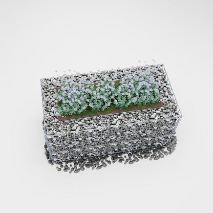 Højbed firkantet 100 cm x 50 cm x 50 cm (L x H x D), maskestørrelse 5 x 10 cm, vægtykkelse 10 cm