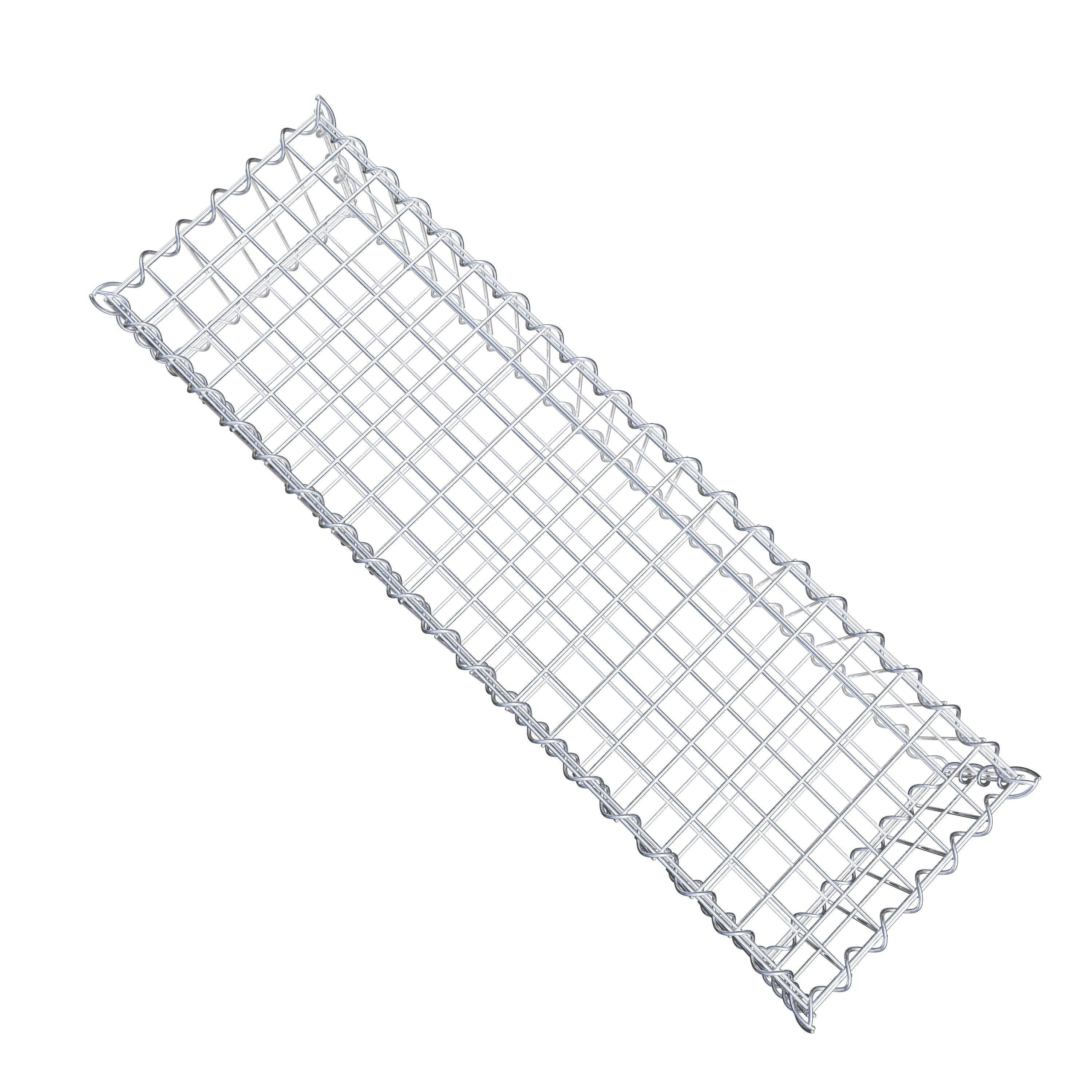 Gabion 100 cm x 20 cm x 30 cm (L x H x D), maskstorlek 5 cm x 10 cm, spiral