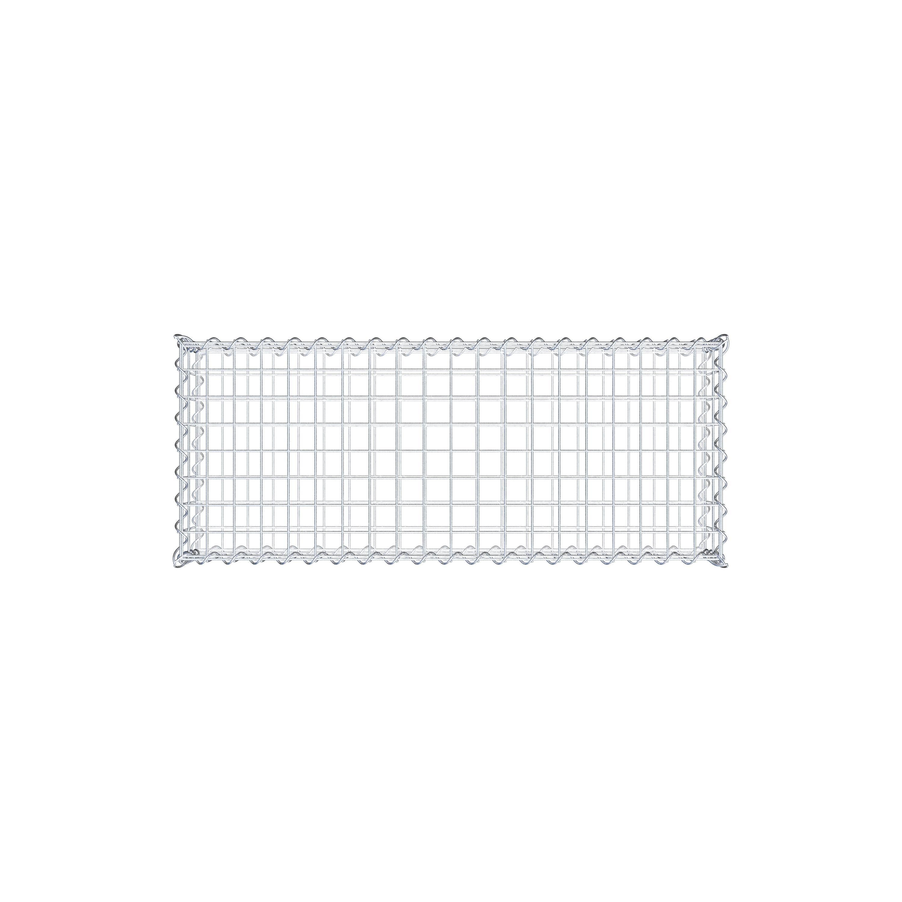 Gabion 100 cm x 20 cm x 40 cm (L x H x D), maskstorlek 5 cm x 10 cm, spiral