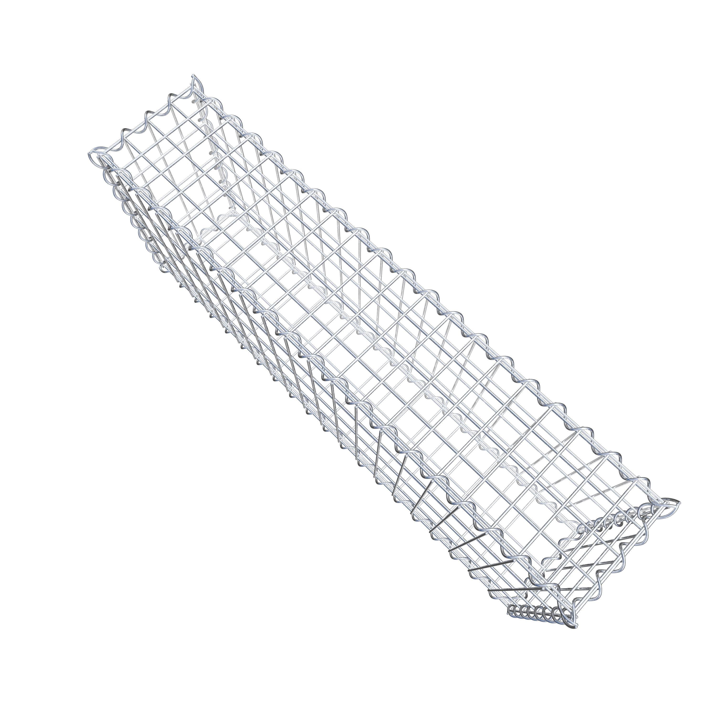 Gabion 100 cm x 40 cm x 20 cm (L x H x D), maskestørrelse 5 cm x 10 cm, spiral