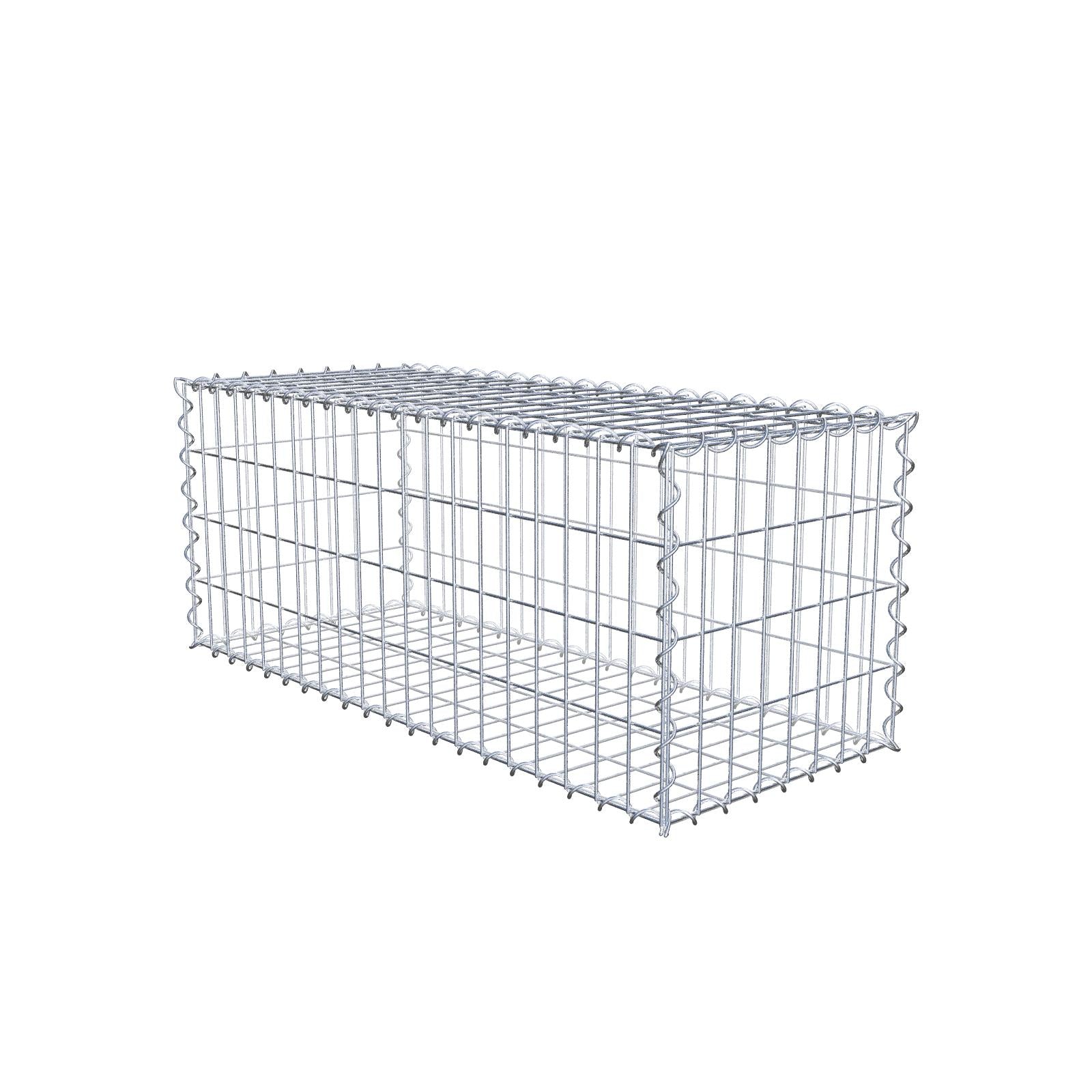 Gabião 100 cm x 40 cm x 40 cm (C x A x P), malhagem 5 cm x 10 cm, espiral