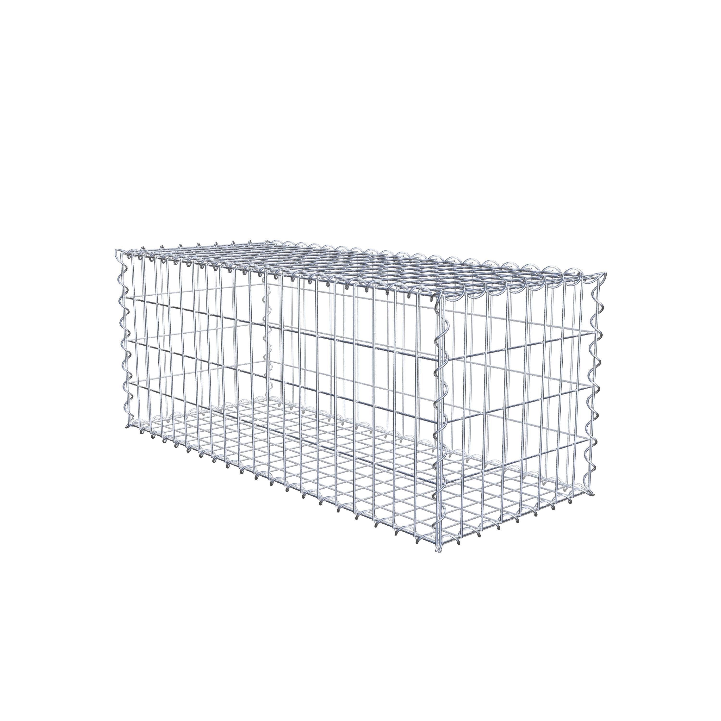 Gabion 100 cm x 40 cm x 40 cm (L x H x D), maskstorlek 5 cm x 10 cm, spiral