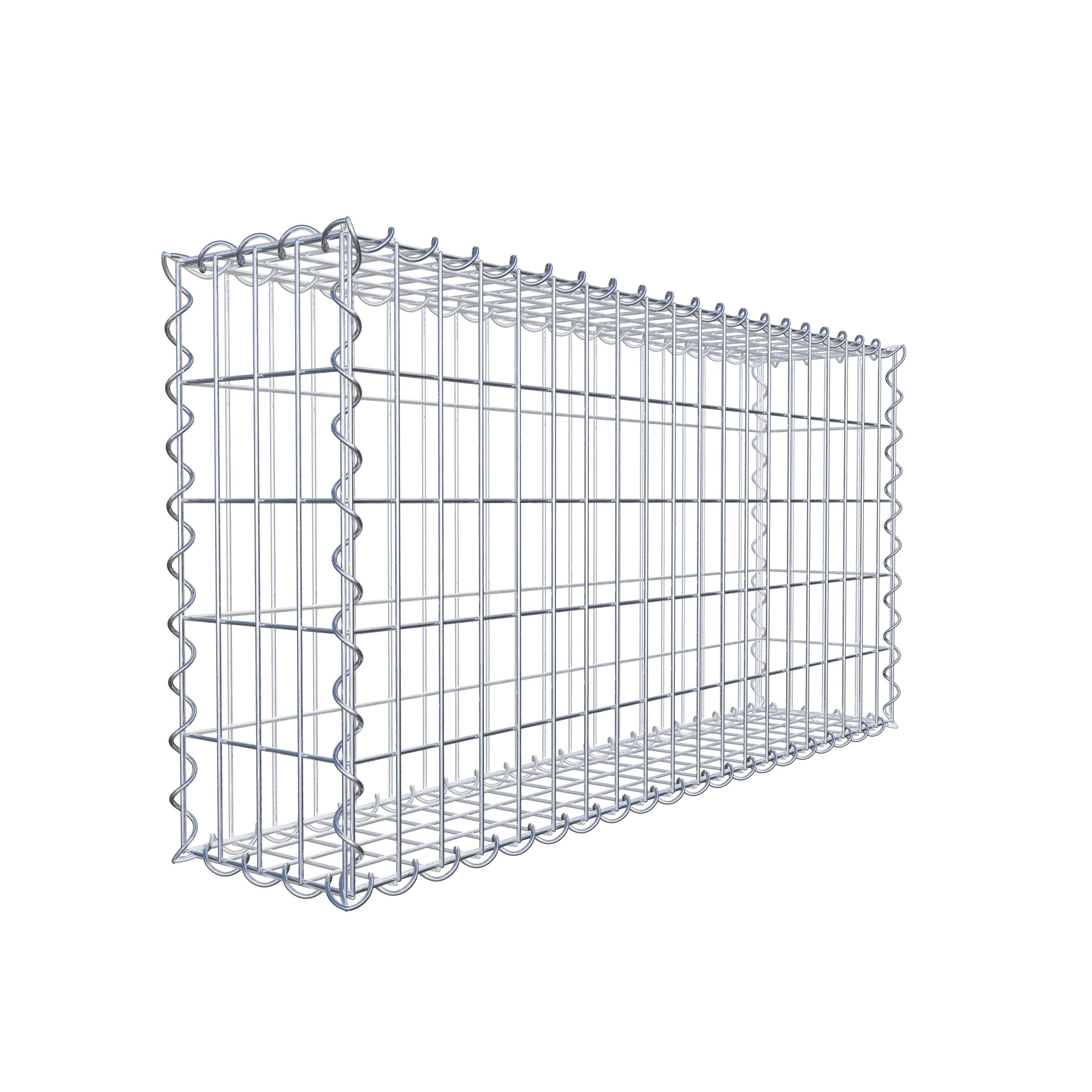 Gabion 100 cm x 50 cm x 20 cm (L x H x D), mesh size 5 cm x 10 cm, spiral