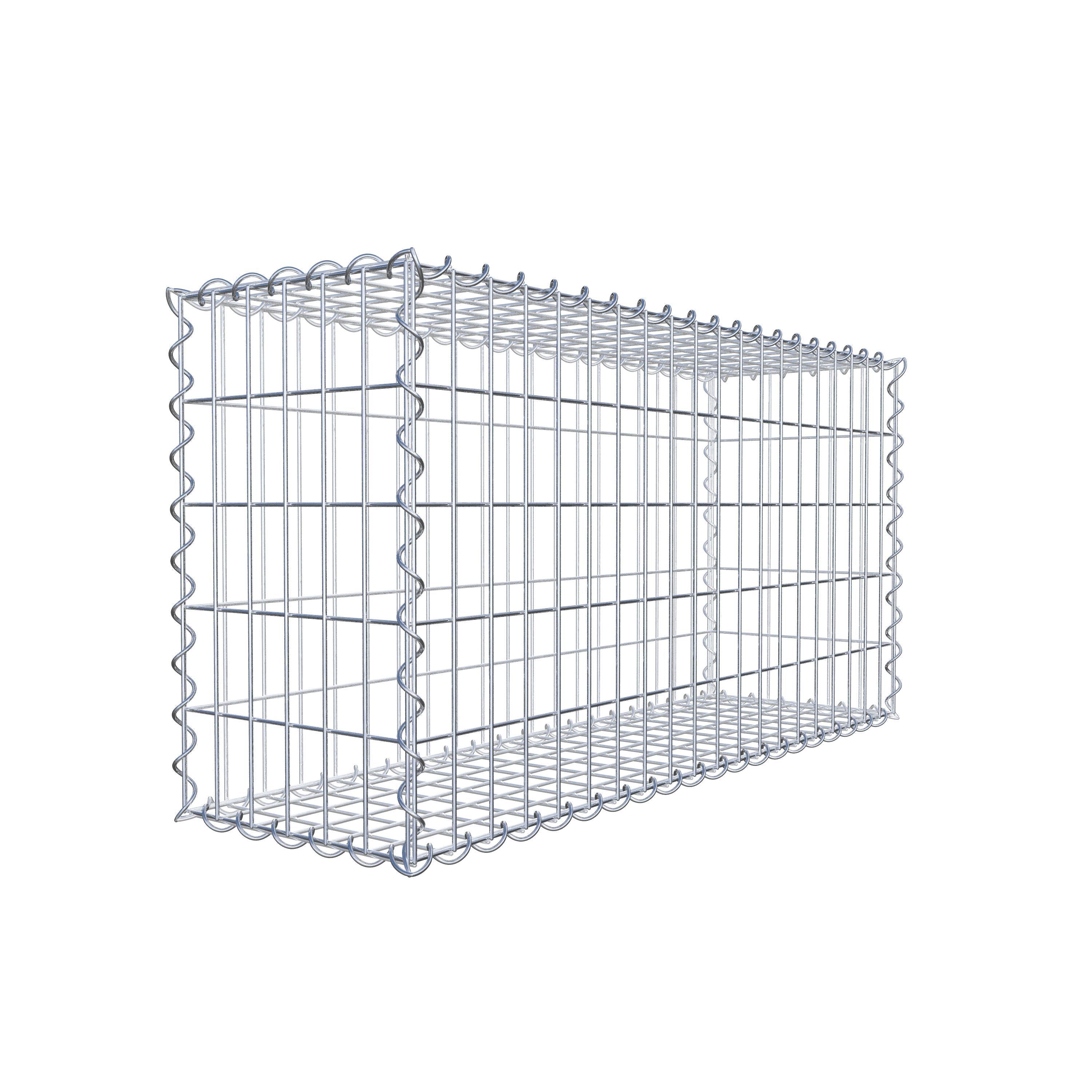 Gabion 100 cm x 50 cm x 30 cm (L x H x D), maskstorlek 5 cm x 10 cm, spiral