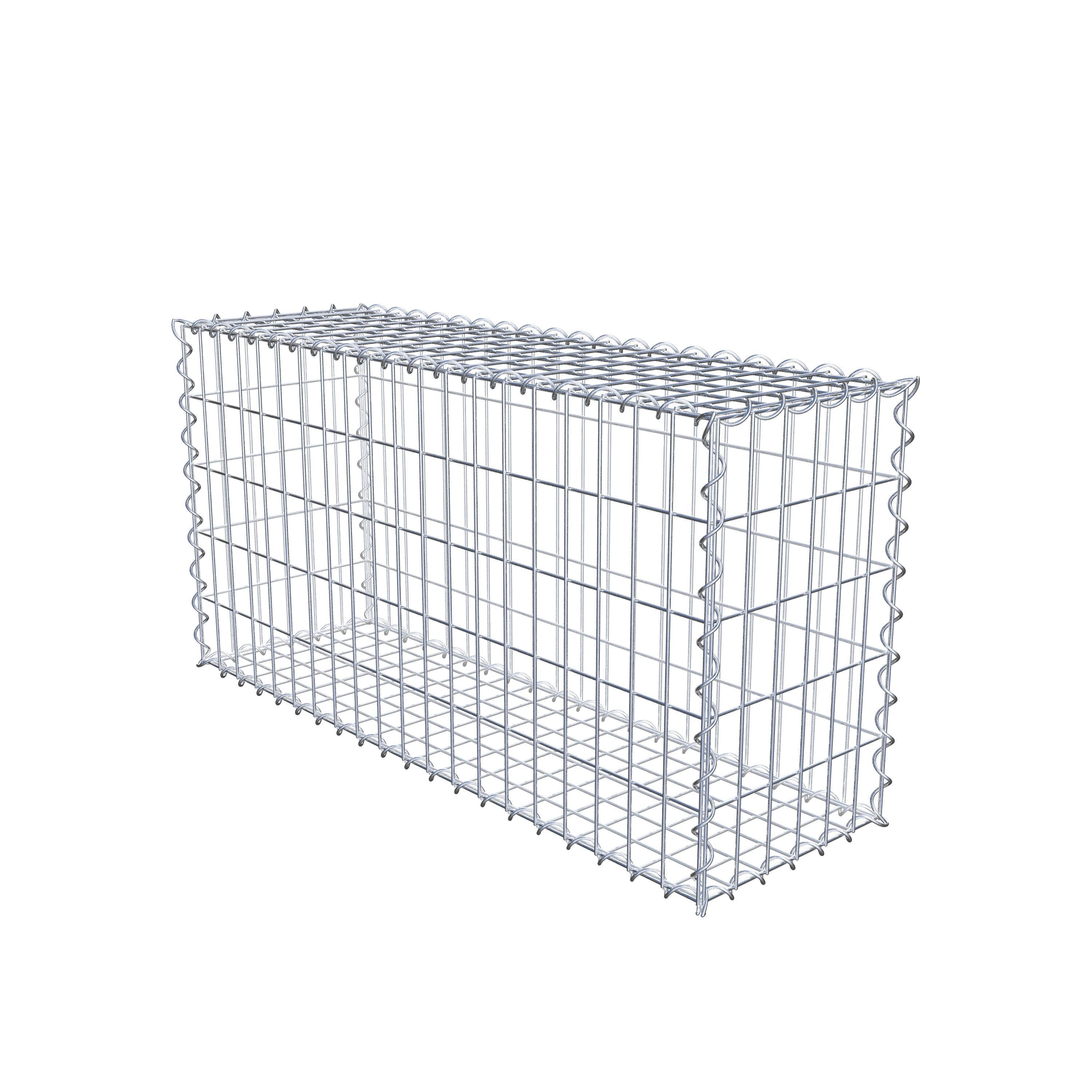 Gabion 100 cm x 50 cm x 30 cm (L x H x D), maskstorlek 5 cm x 10 cm, spiral