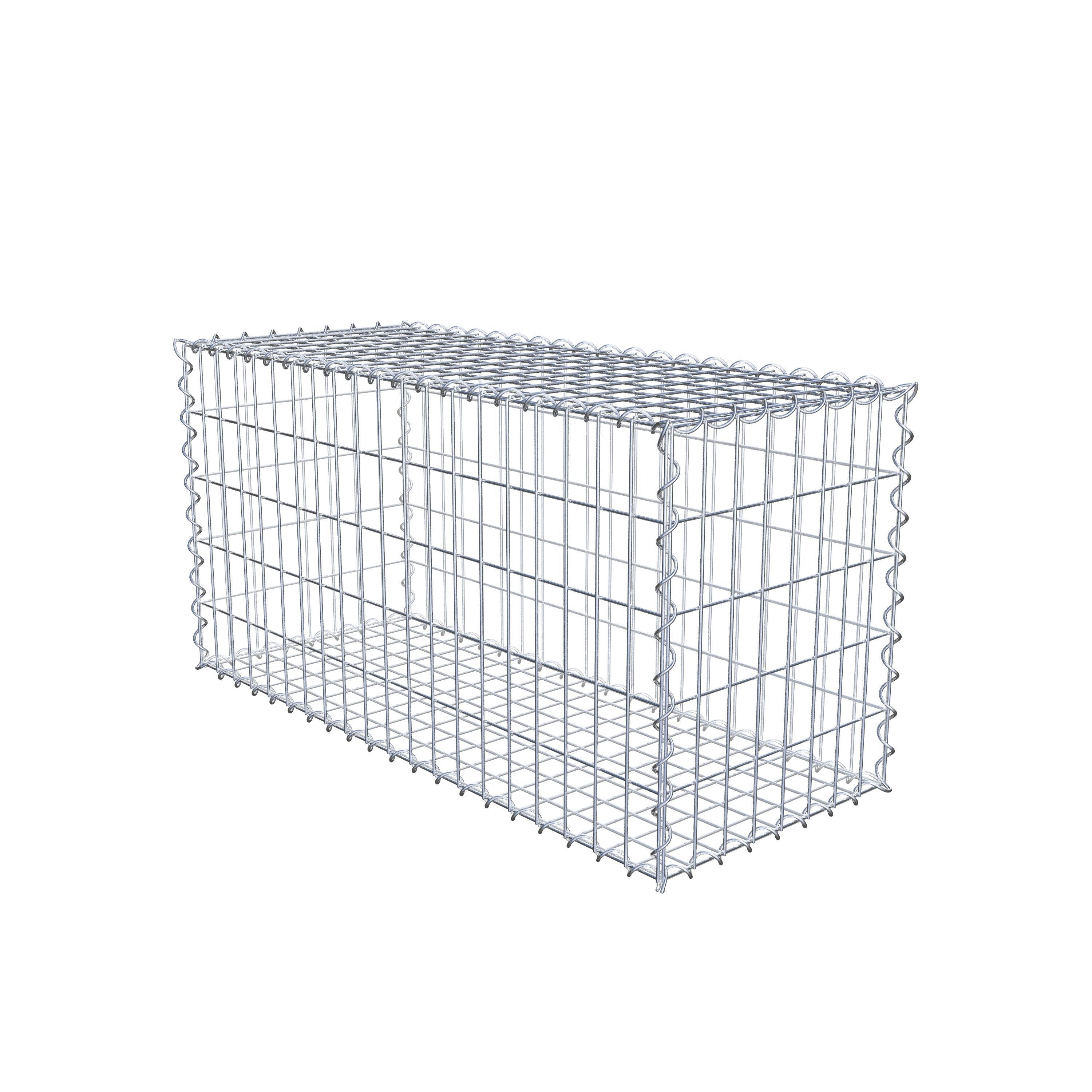 Gabion 100 cm x 50 cm x 40 cm (L x H x D), mesh size 5 cm x 10 cm, spiral