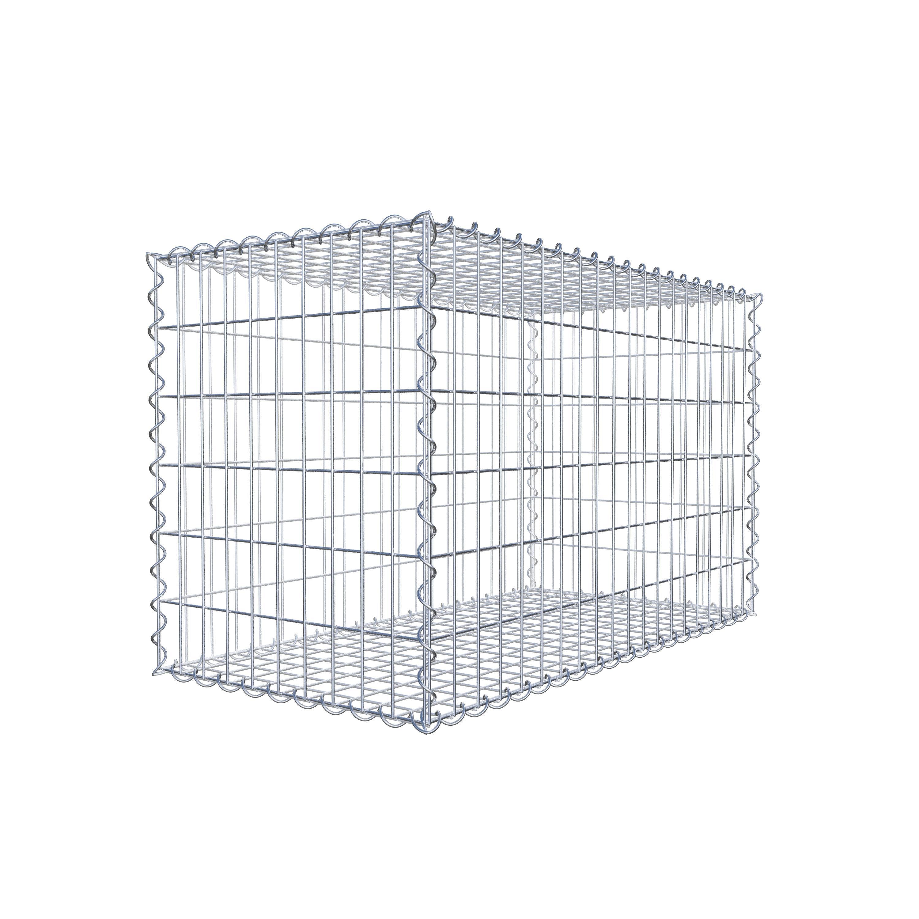 Gabion 100 cm x 60 cm x 50 cm (L x H x D), maskstorlek 5 cm x 10 cm, spiral