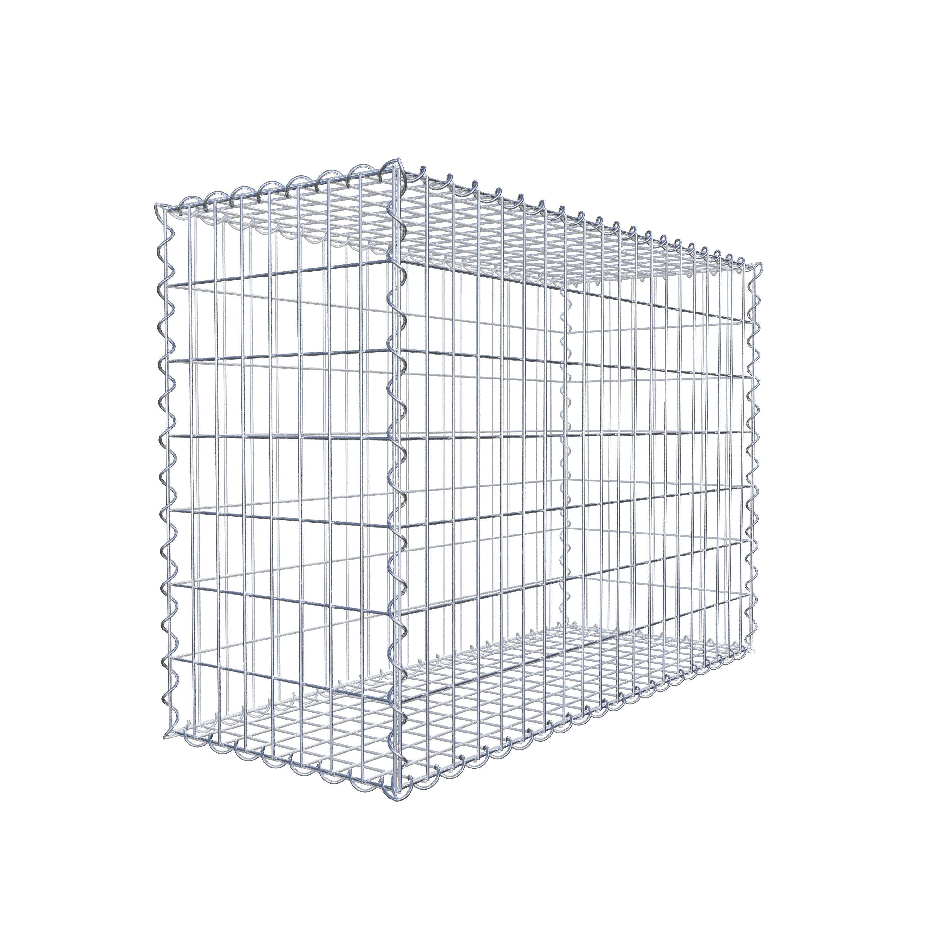 Gabion 100 cm x 70 cm x 40 cm (L x H x D), maskestørrelse 5 cm x 10 cm, spiral