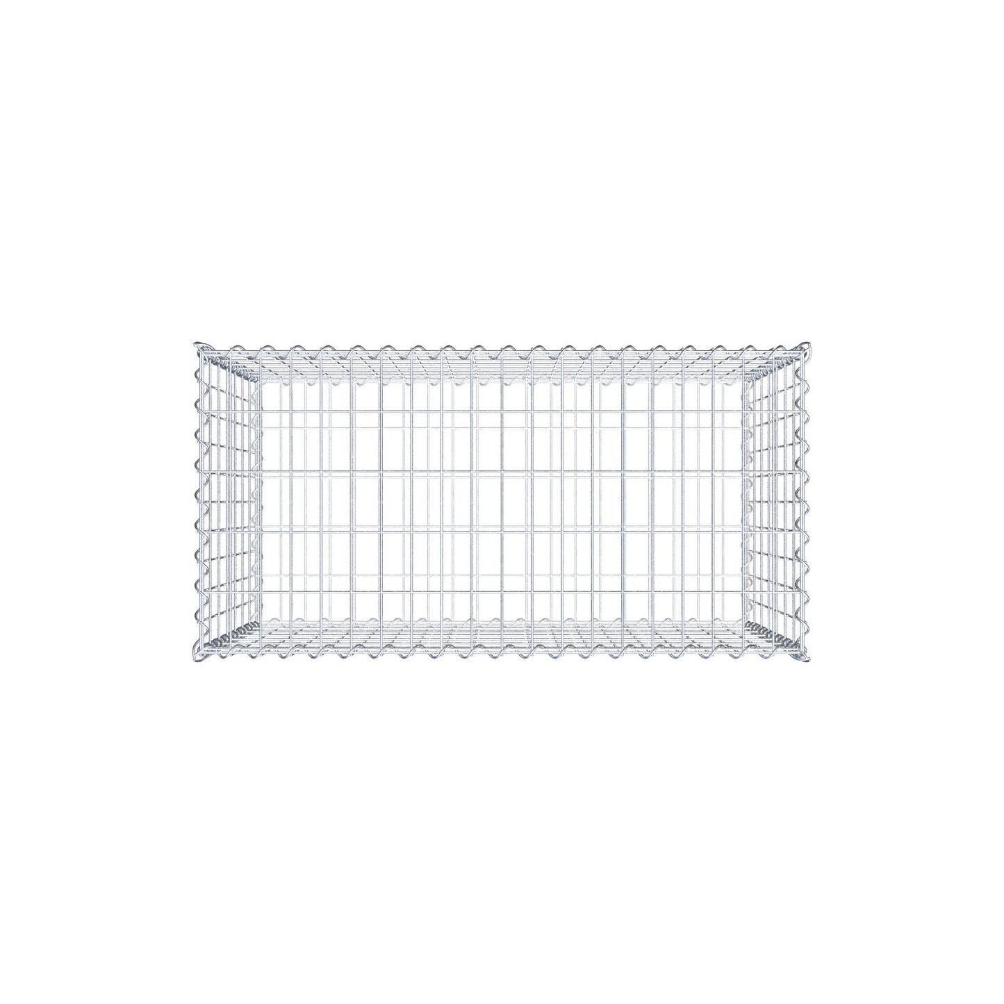 Gabião 100 cm x 70 cm x 50 cm (C x A x P), malhagem 5 cm x 10 cm, espiral