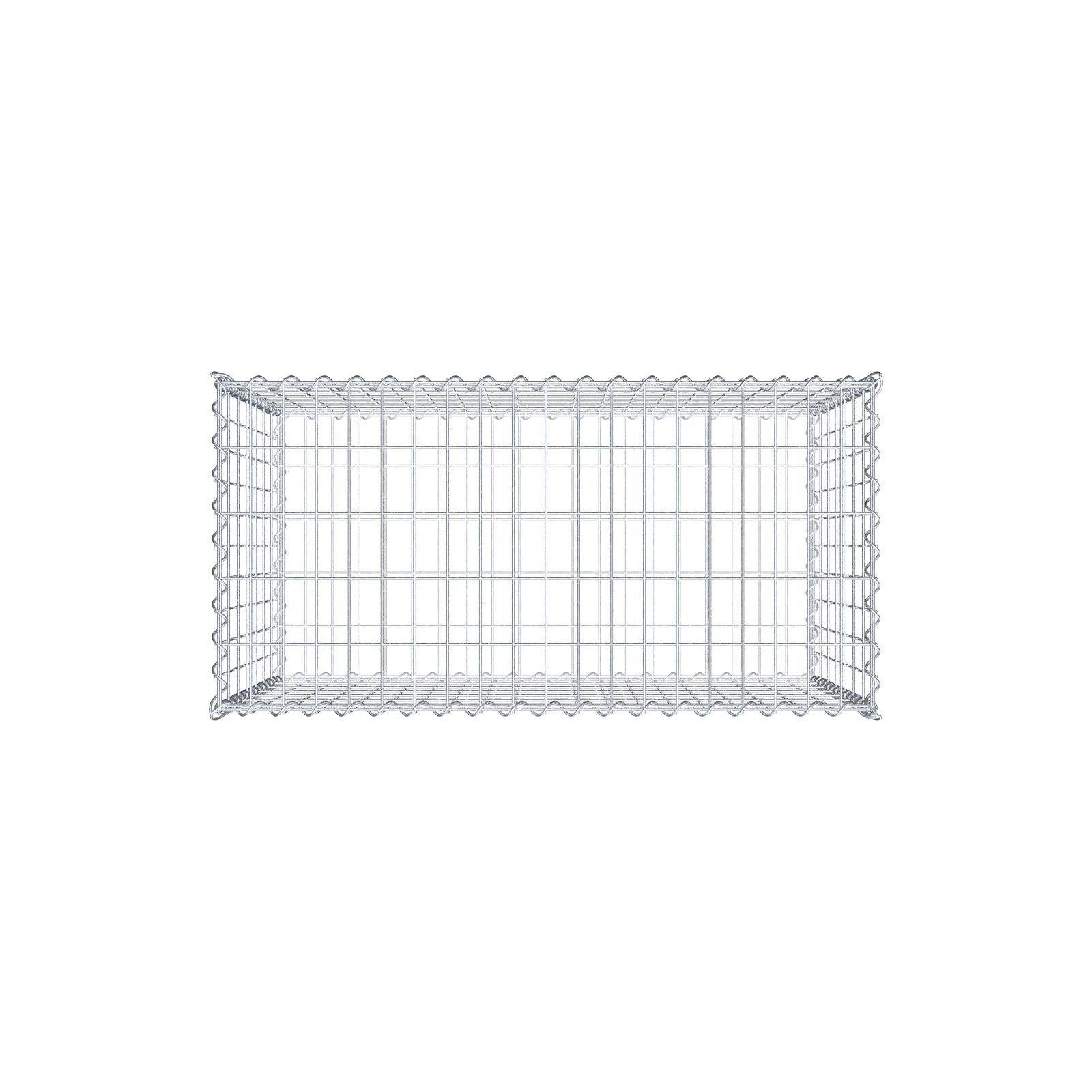 Gabion 100 cm x 70 cm x 50 cm (L x H x D), mesh size 5 cm x 10 cm, spiral