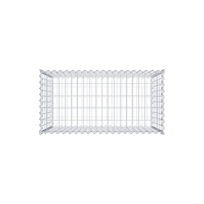 Gabião 100 cm x 70 cm x 50 cm (C x A x P), malhagem 5 cm x 10 cm, espiral