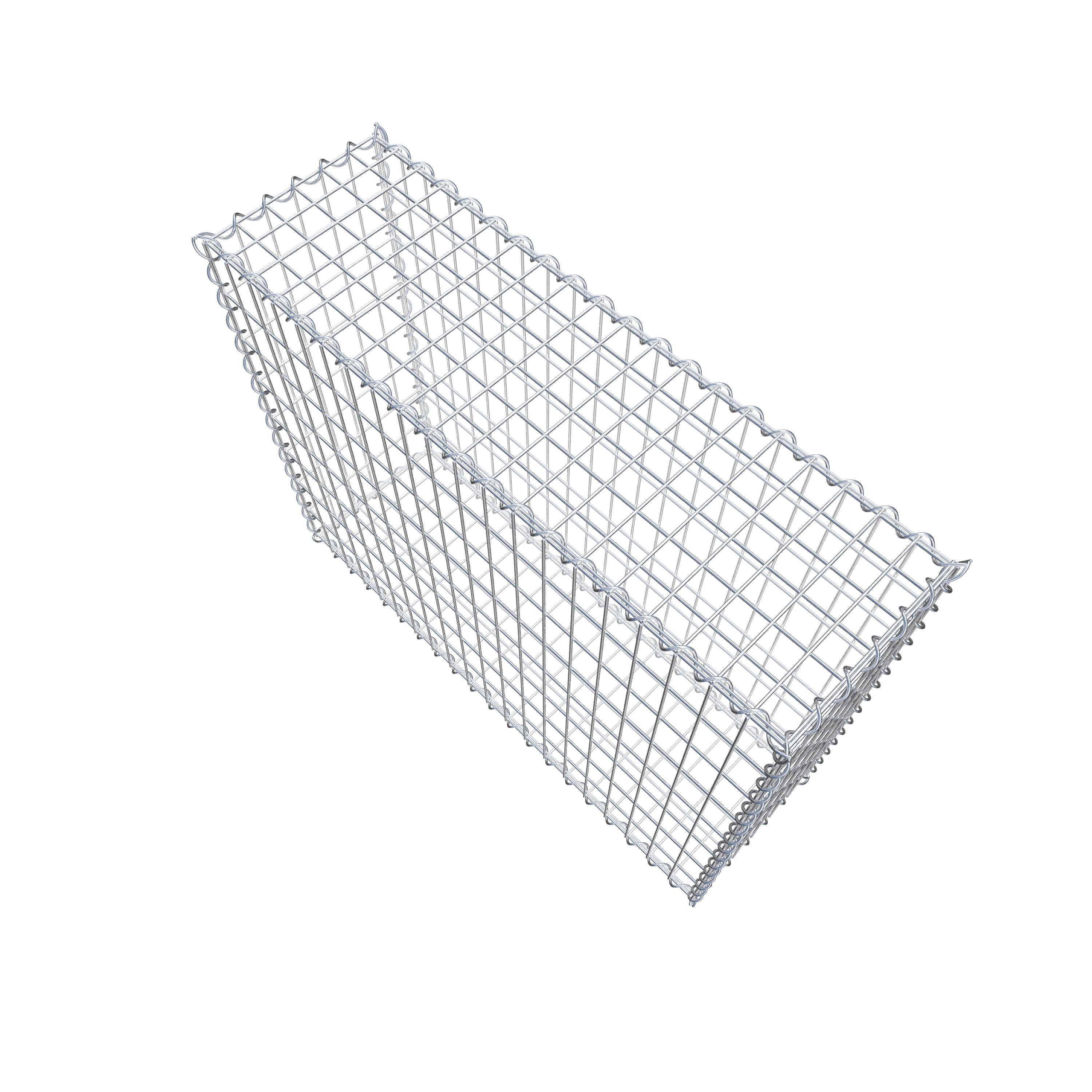 Gabion 100 cm x 80 cm x 30 cm (L x H x D), maskstorlek 5 cm x 10 cm, spiral