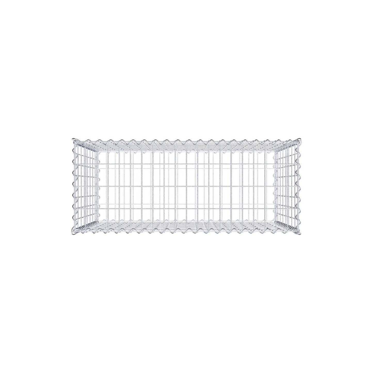 Gabion 100 cm x 80 cm x 40 cm (L x H x D), maskestørrelse 5 cm x 10 cm, spiral