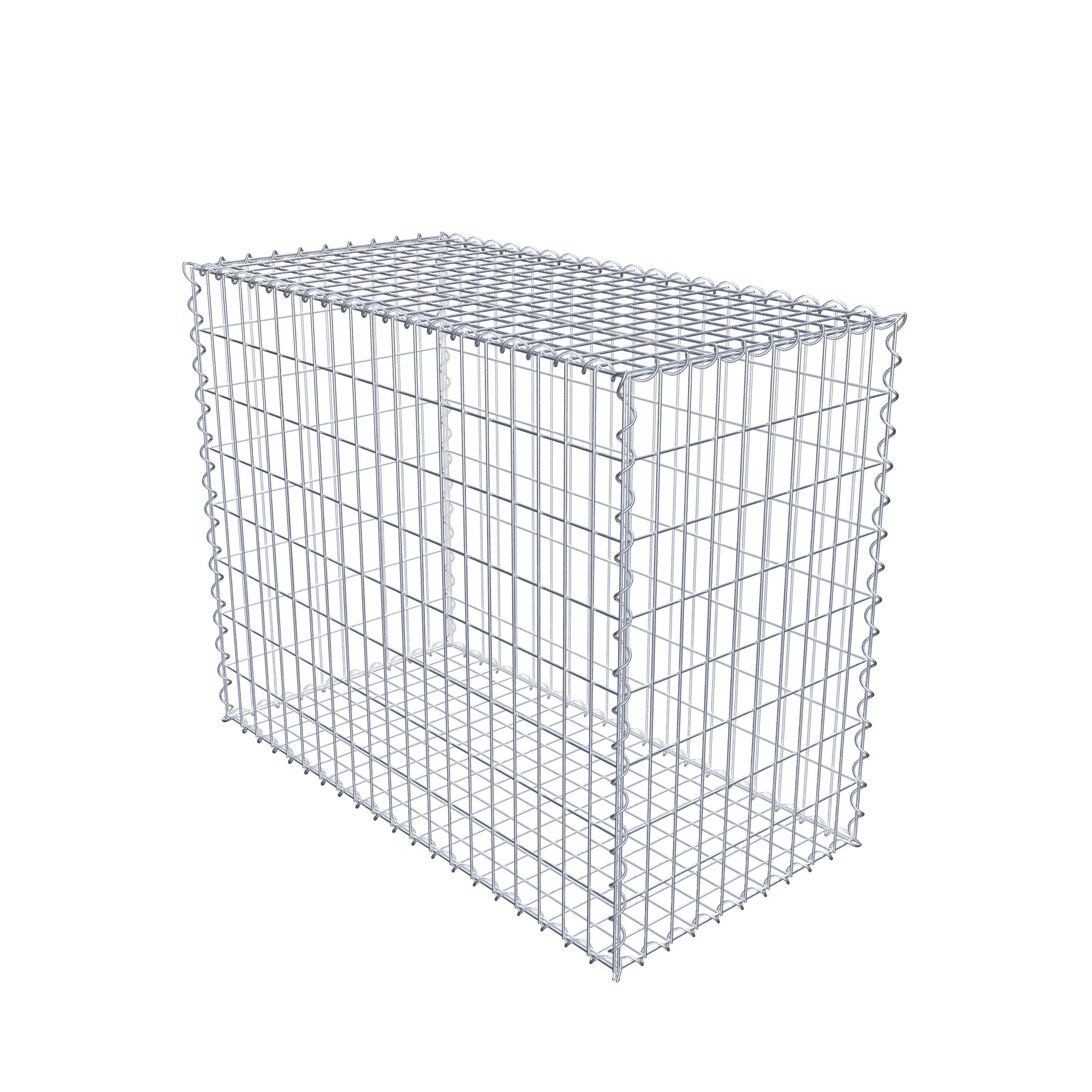 Gabion 100 cm x 80 cm x 50 cm (L x H x D), maskstorlek 5 cm x 10 cm, spiral