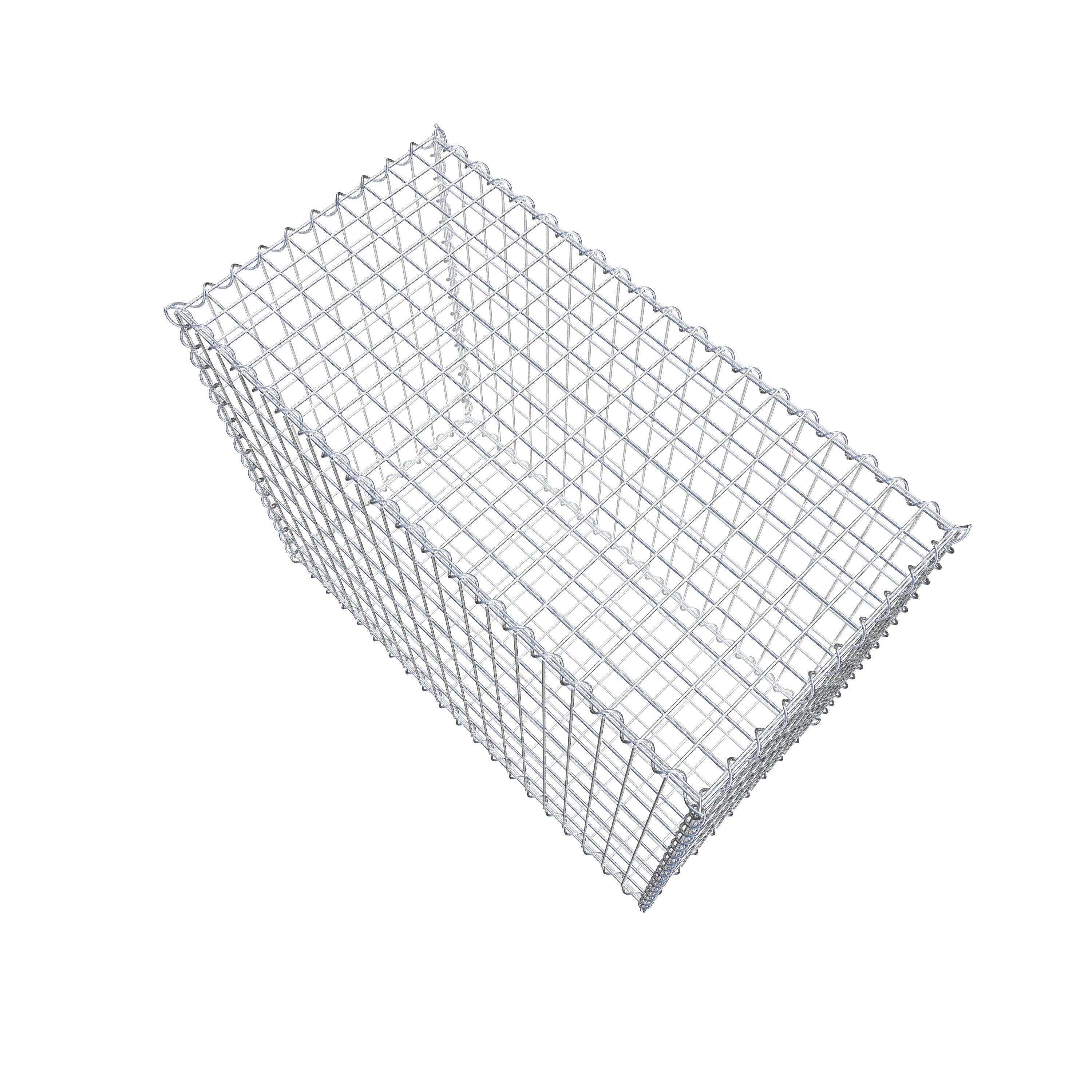 Gabion 100 cm x 80 cm x 50 cm (L x H x D), maskstorlek 5 cm x 10 cm, spiral