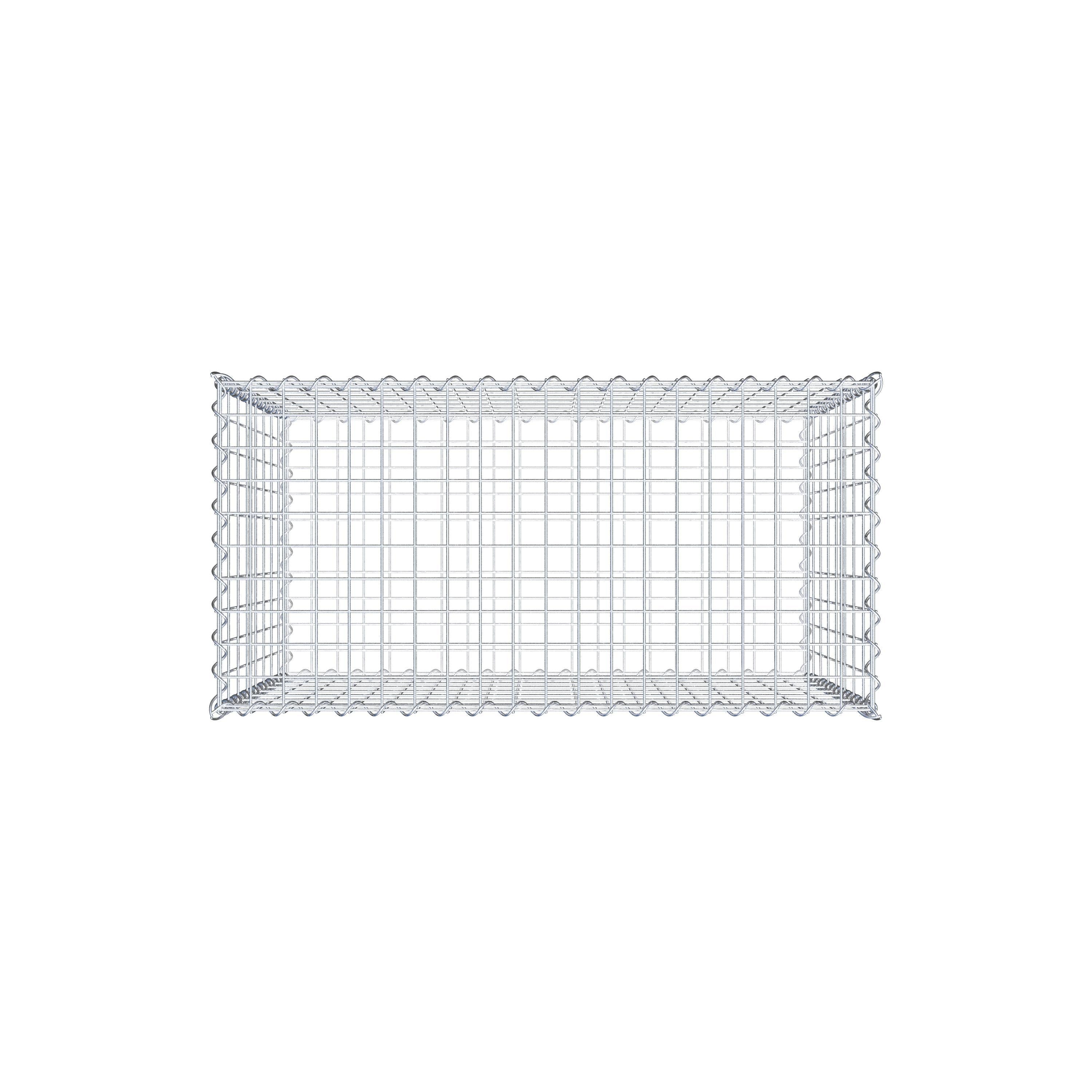 Gabion 100 cm x 80 cm x 50 cm (L x H x D), maskstorlek 5 cm x 10 cm, spiral