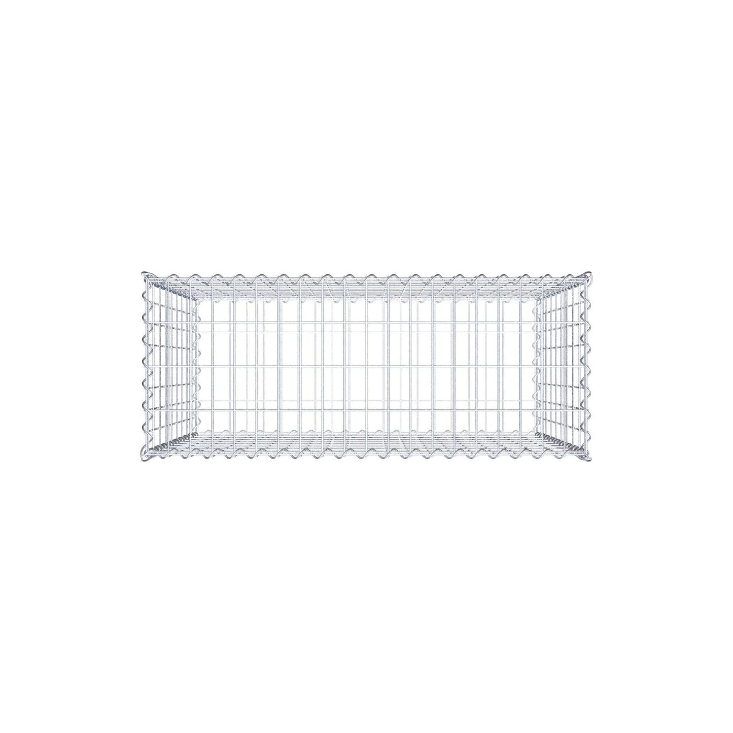 Gabion 100 cm x 90 cm x 40 cm (L x H x D), maskestørrelse 5 cm x 10 cm, spiral