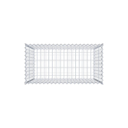 Gabião 100 cm x 90 cm x 50 cm (C x A x P), malhagem 5 cm x 10 cm, espiral