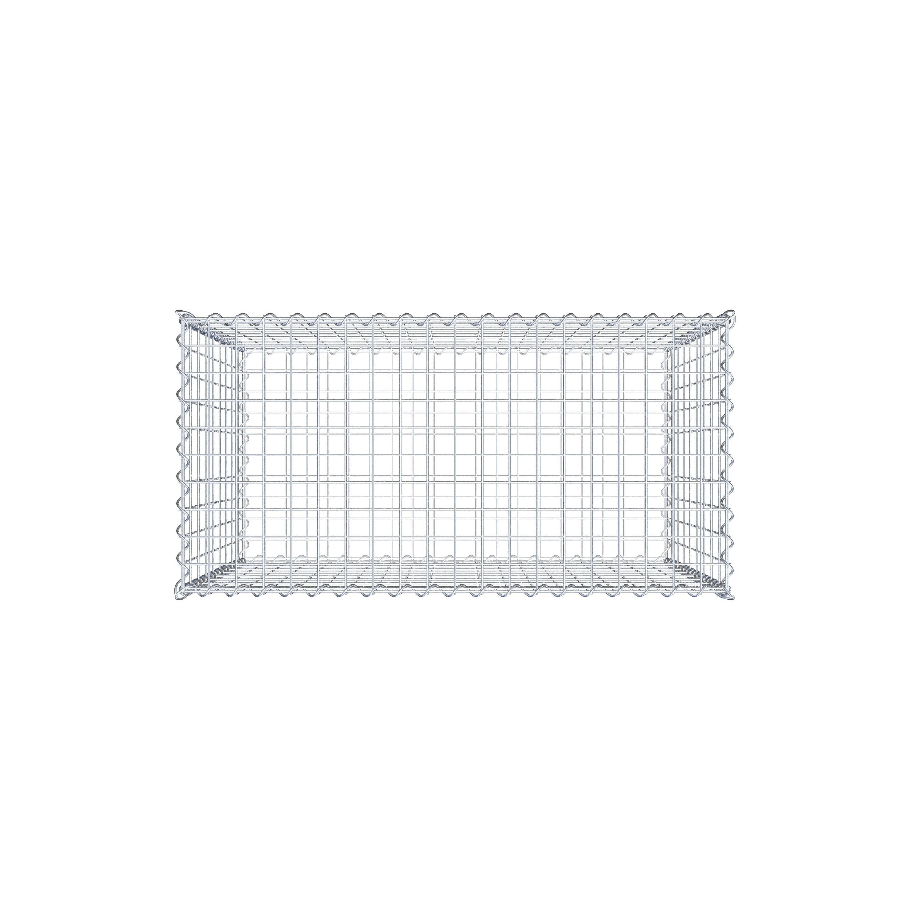 Gabion 100 cm x 90 cm x 50 cm (L x H x D), maskstorlek 5 cm x 10 cm, spiral