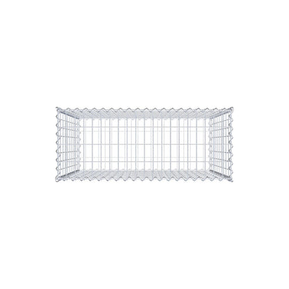 Gabbione 100 cm x 100 cm x 40 cm (L x H x P), maglia 5 cm x 10 cm, spirale