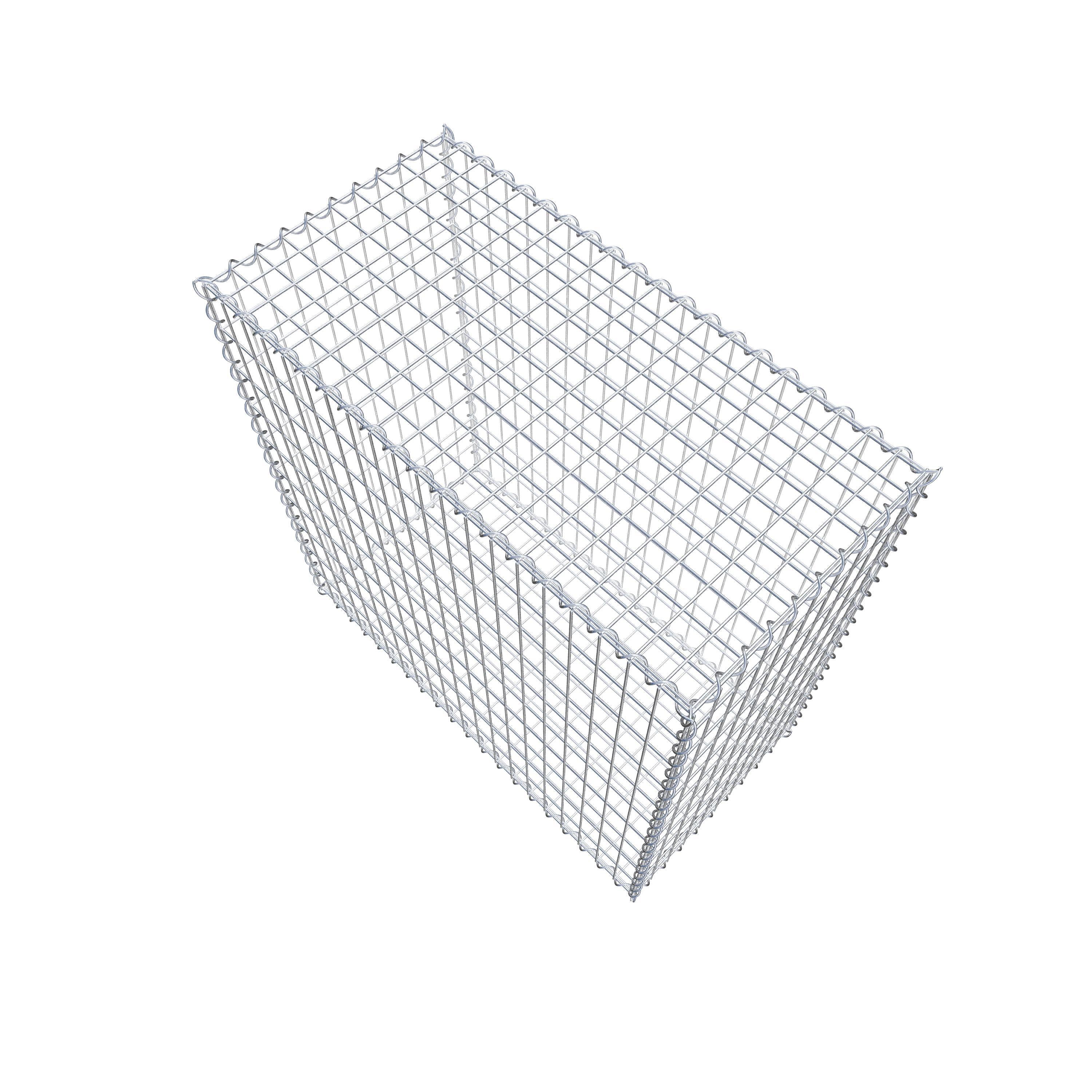 Gabion 100 cm x 100 cm x 50 cm (L x H x D), maskstorlek 5 cm x 10 cm, spiral