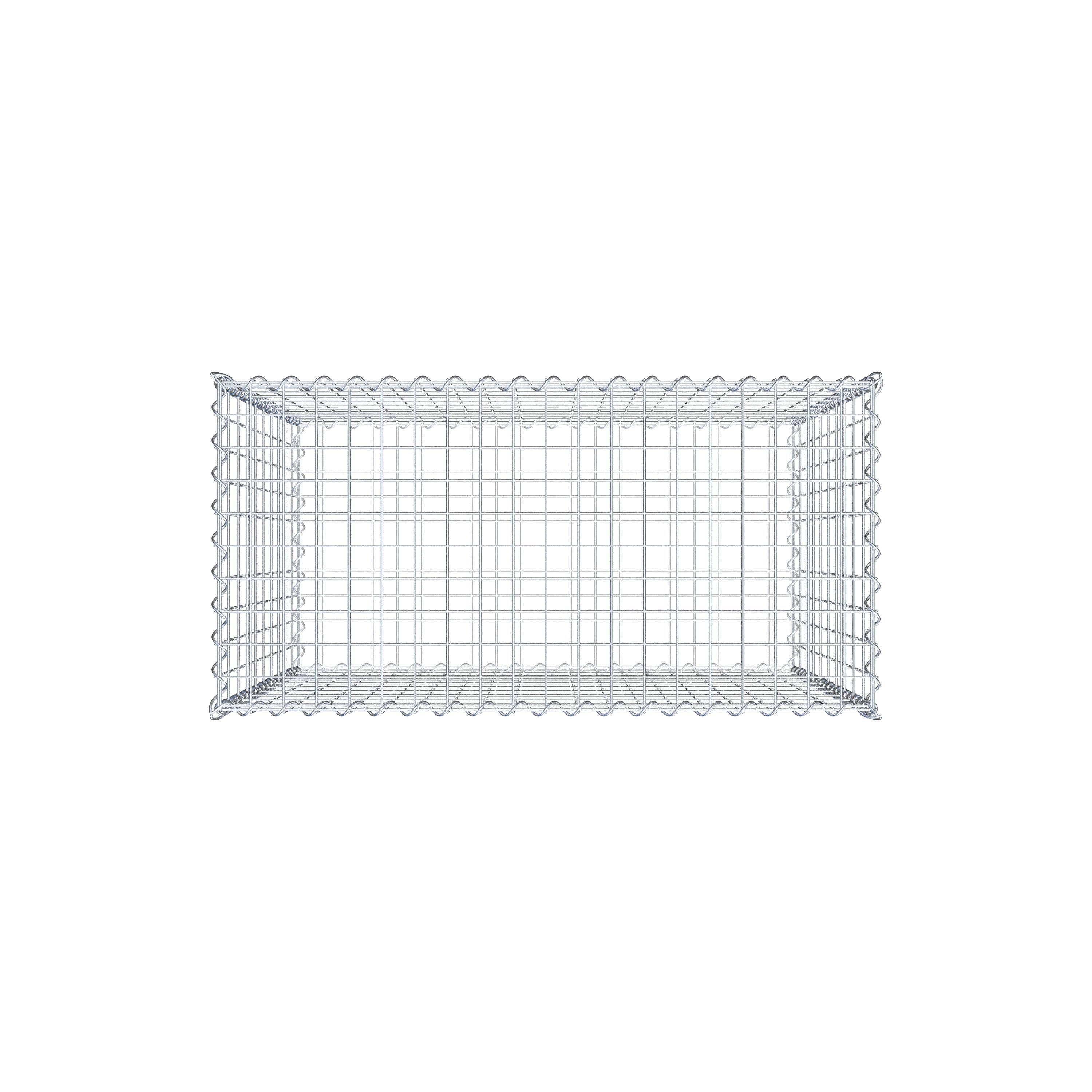 Gabion 100 cm x 100 cm x 50 cm (L x H x D), maskstorlek 5 cm x 10 cm, spiral