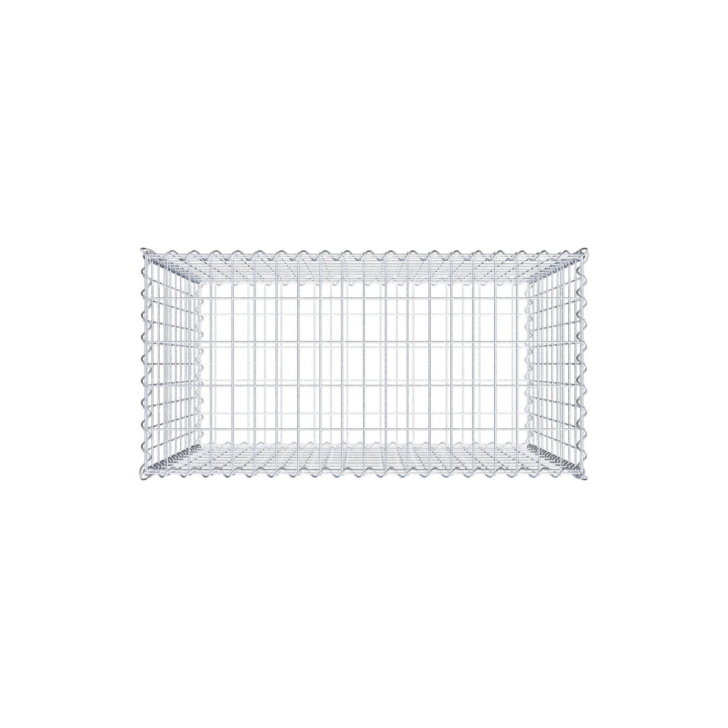 Gabion 100 cm x 100 cm x 50 cm (L x H x P), mailles 5 cm x 10 cm, spirale