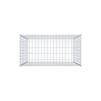 Gabion 100 cm x 100 cm x 50 cm (L x H x P), mailles 5 cm x 10 cm, spirale