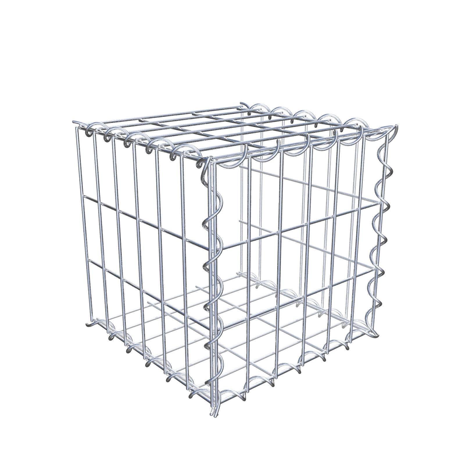 Opvokset gabion type 2 30 cm x 30 cm x 30 cm (L x H x D), maskestørrelse 5 cm x 10 cm, spiral