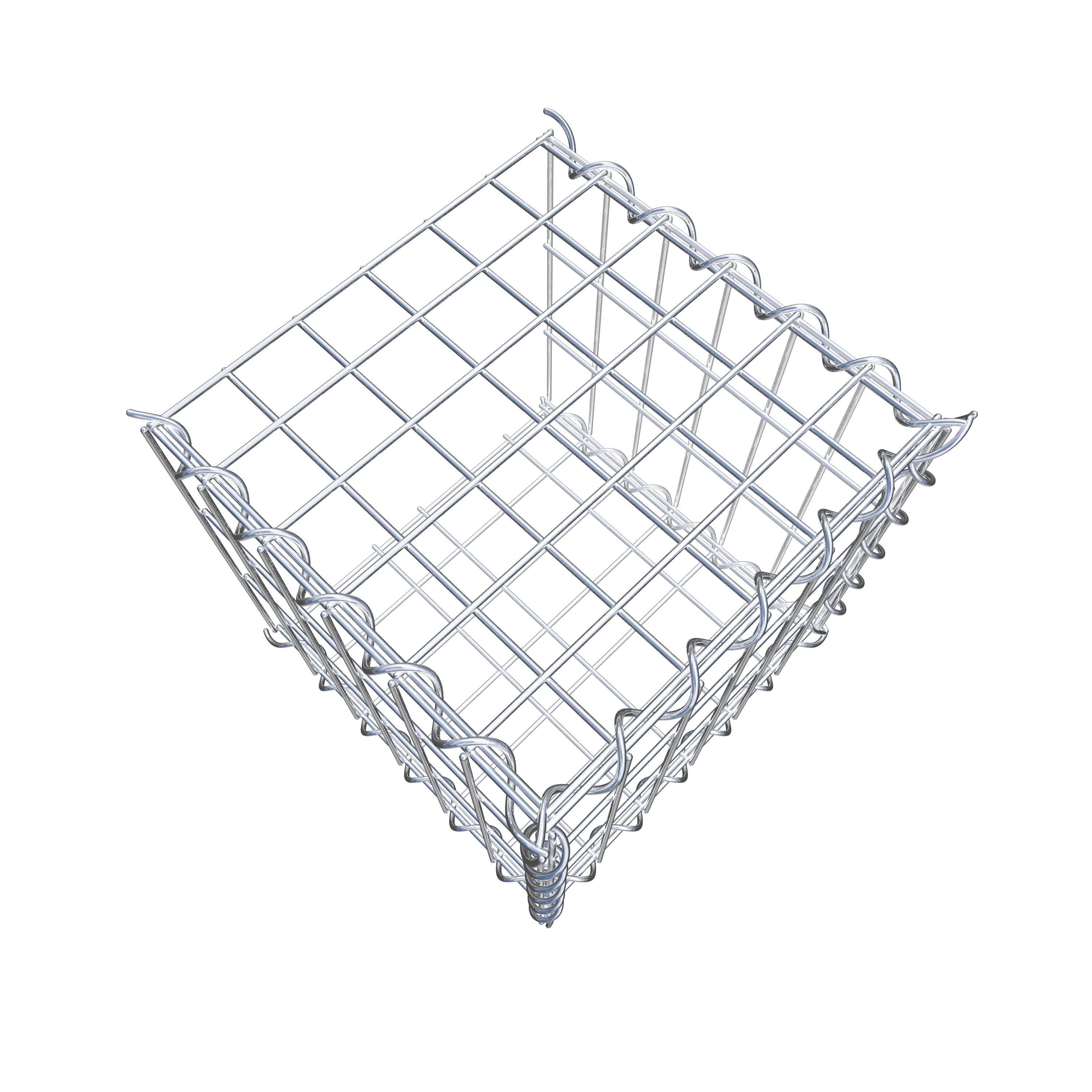 Add-on schanskorf type 2 30 cm x 30 cm x 30 cm (L x H x D), maaswijdte 5 cm x 10 cm, spiraalvormig