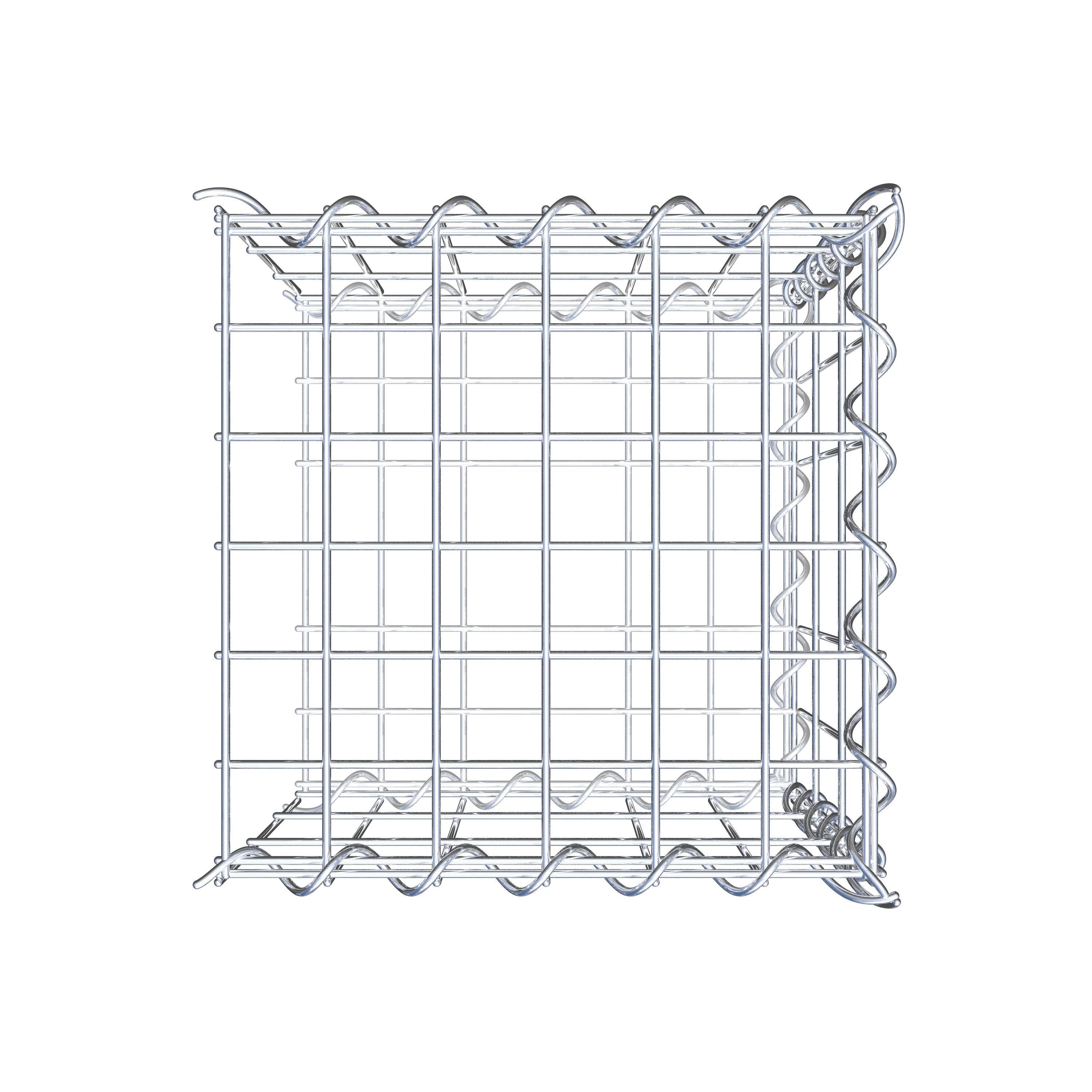 Gabion rapporté type 2 30 cm x 30 cm x 30 cm (L x H x P), mailles 5 cm x 10 cm, spirale