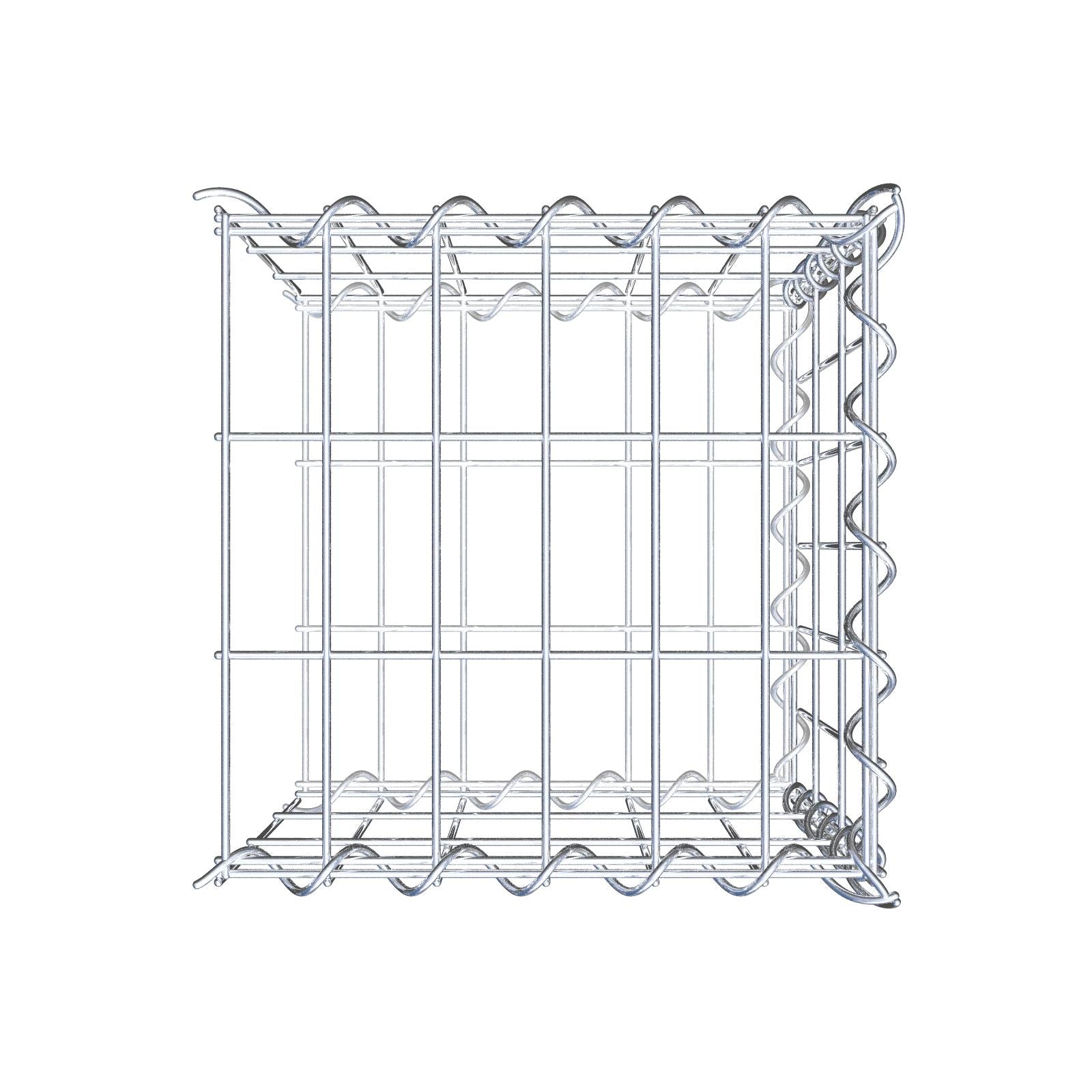 Grown-on gabion type 2 30 cm x 30 cm x 30 cm (L x H x D), mesh size 5 cm x 10 cm, spiral