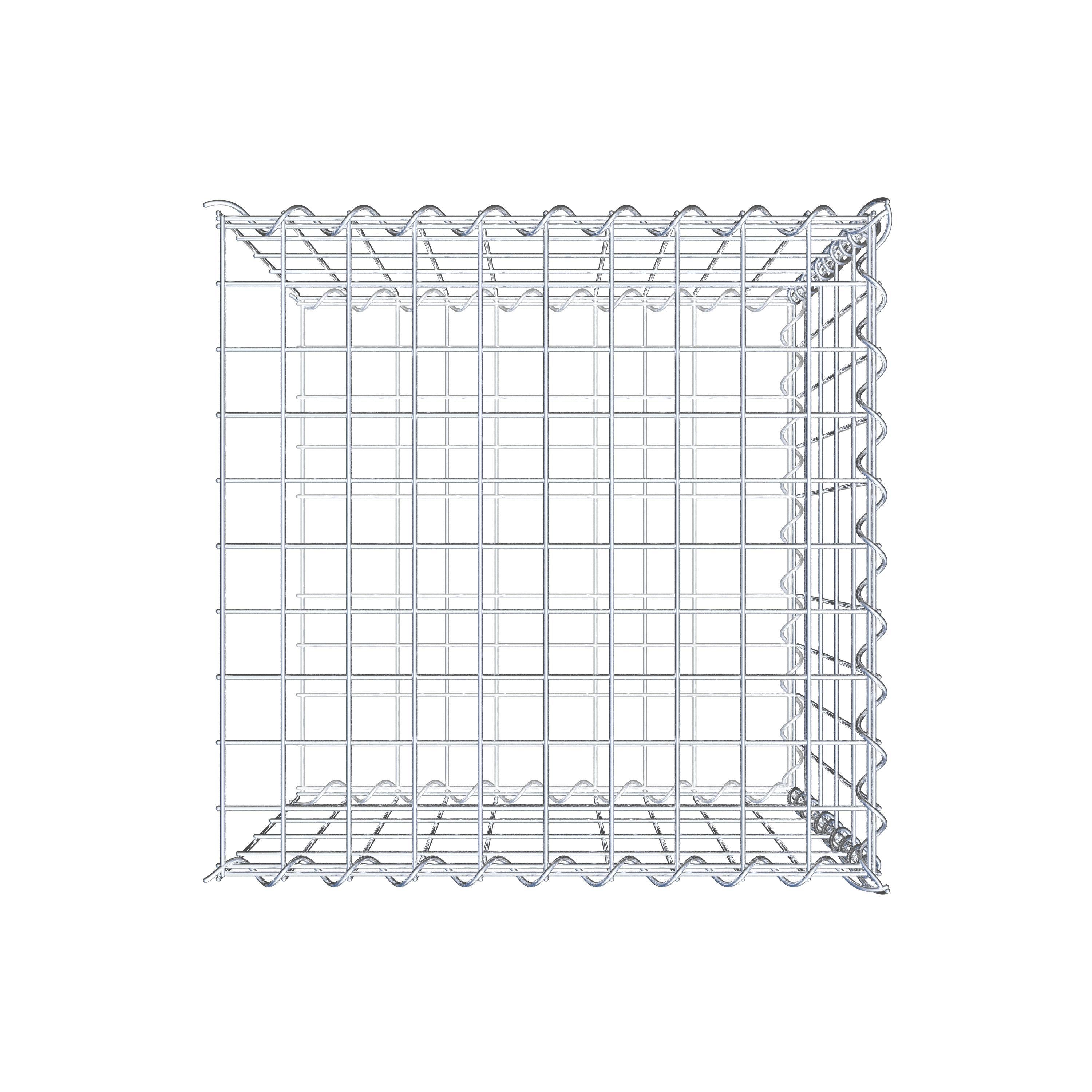 Udvokset gabion type 2 50 cm x 50 cm x 50 cm (L x H x D), maskestørrelse 5 cm x 10 cm, spiral