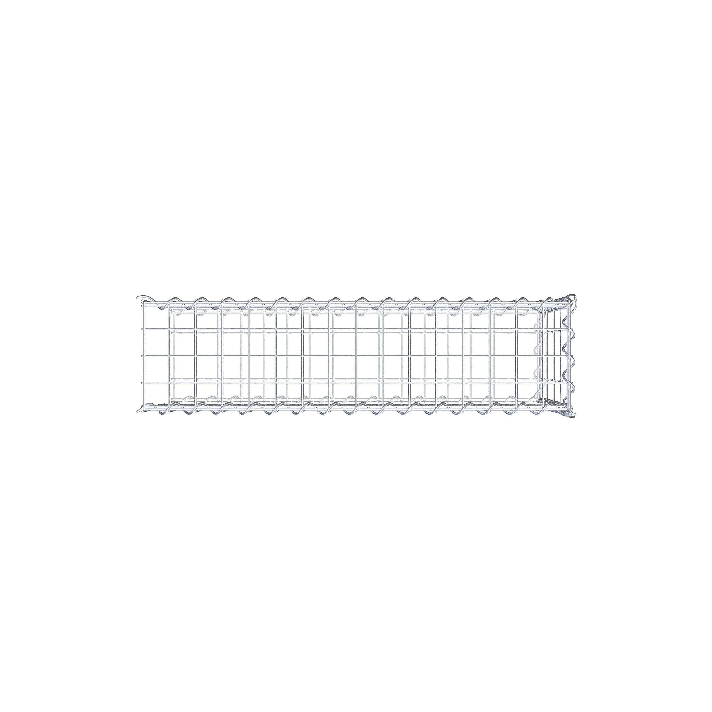 Add-on schanskorf type 2 80 cm x 40 cm x 20 cm (L x H x D), maaswijdte 5 cm x 10 cm, spiraalvormig