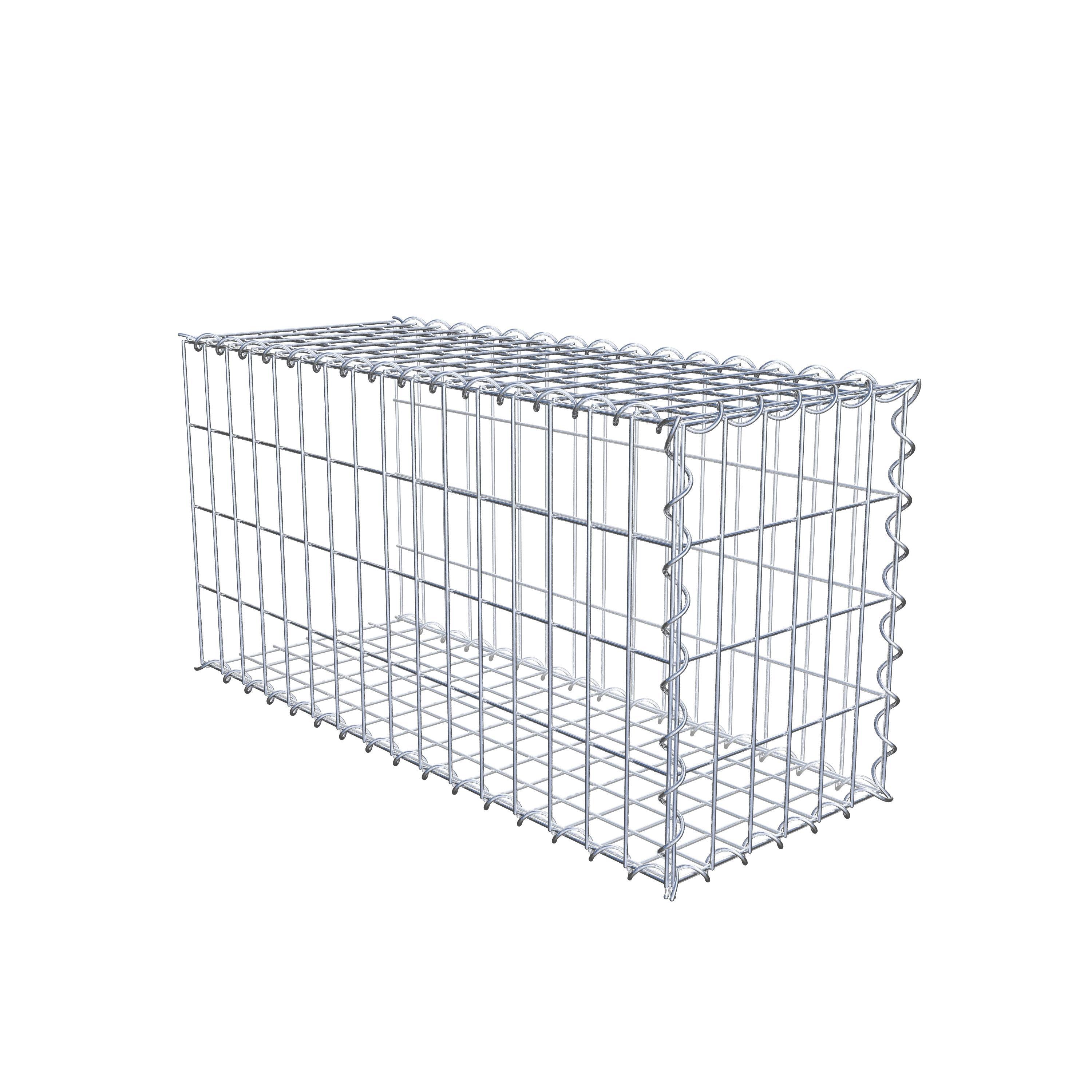 Gabion rapporté type 2 80 cm x 40 cm x 30 cm (L x H x P), mailles 5 cm x 10 cm, spirale