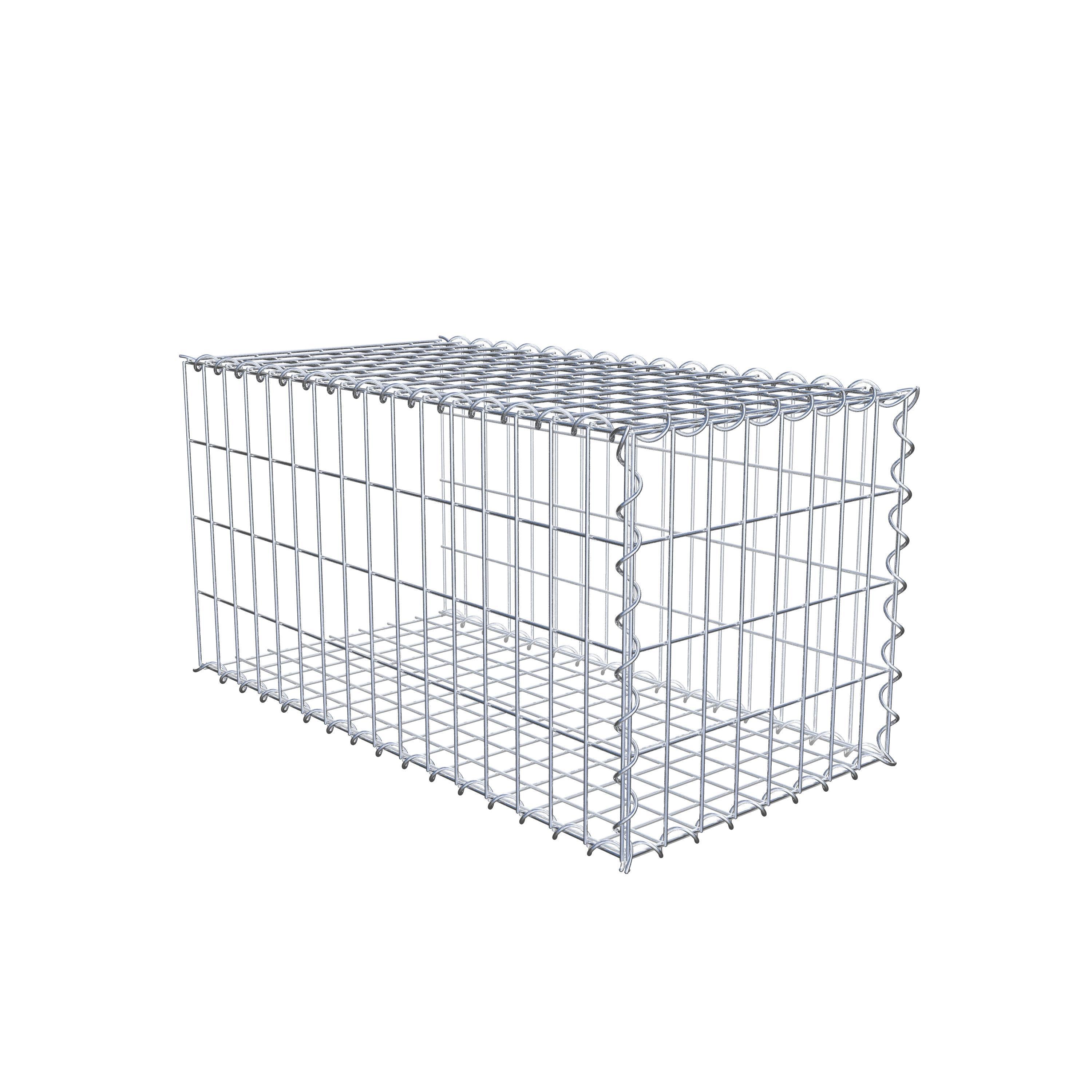 Gabion rapporté type 2 80 cm x 40 cm x 40 cm (L x H x P), mailles 5 cm x 10 cm, spirale