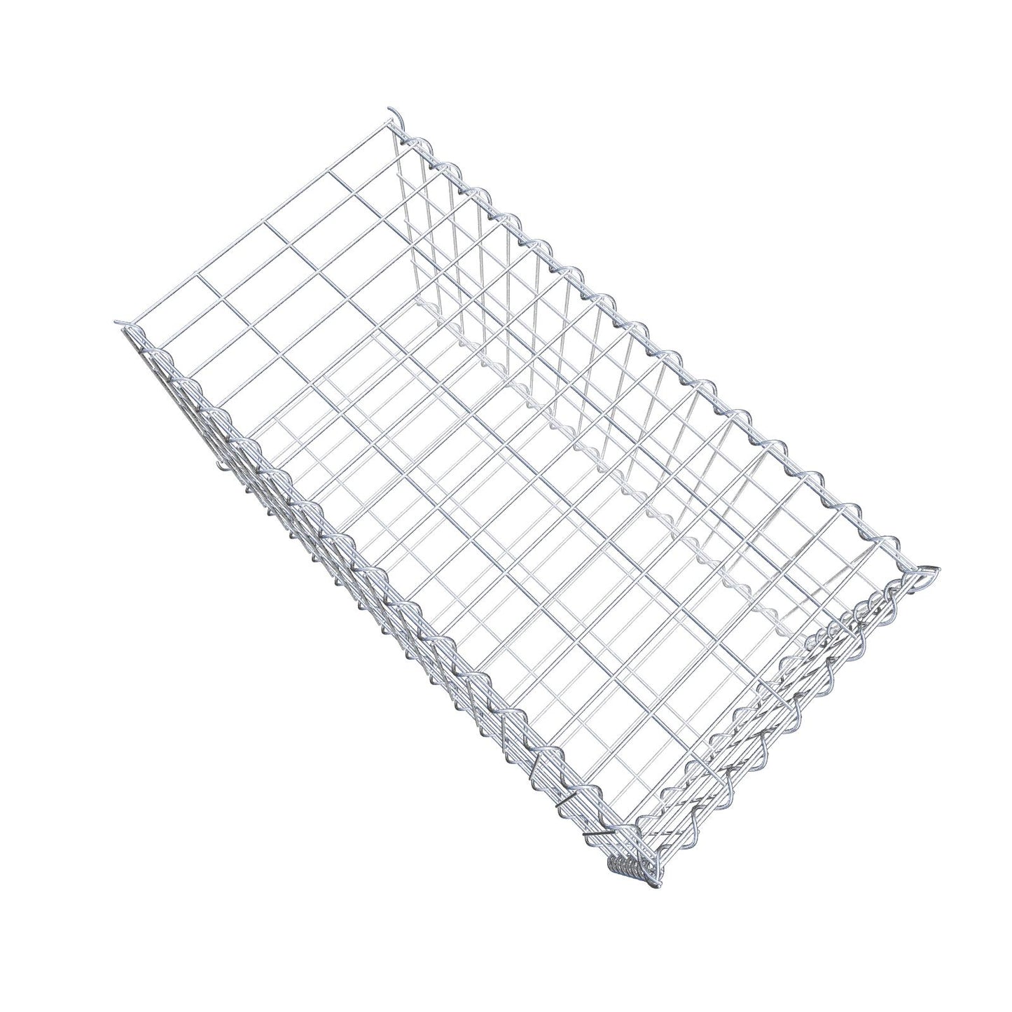 Monteret gabion type 2 80 cm x 40 cm x 40 cm (L x H x D), maskestørrelse 5 cm x 10 cm, spiral