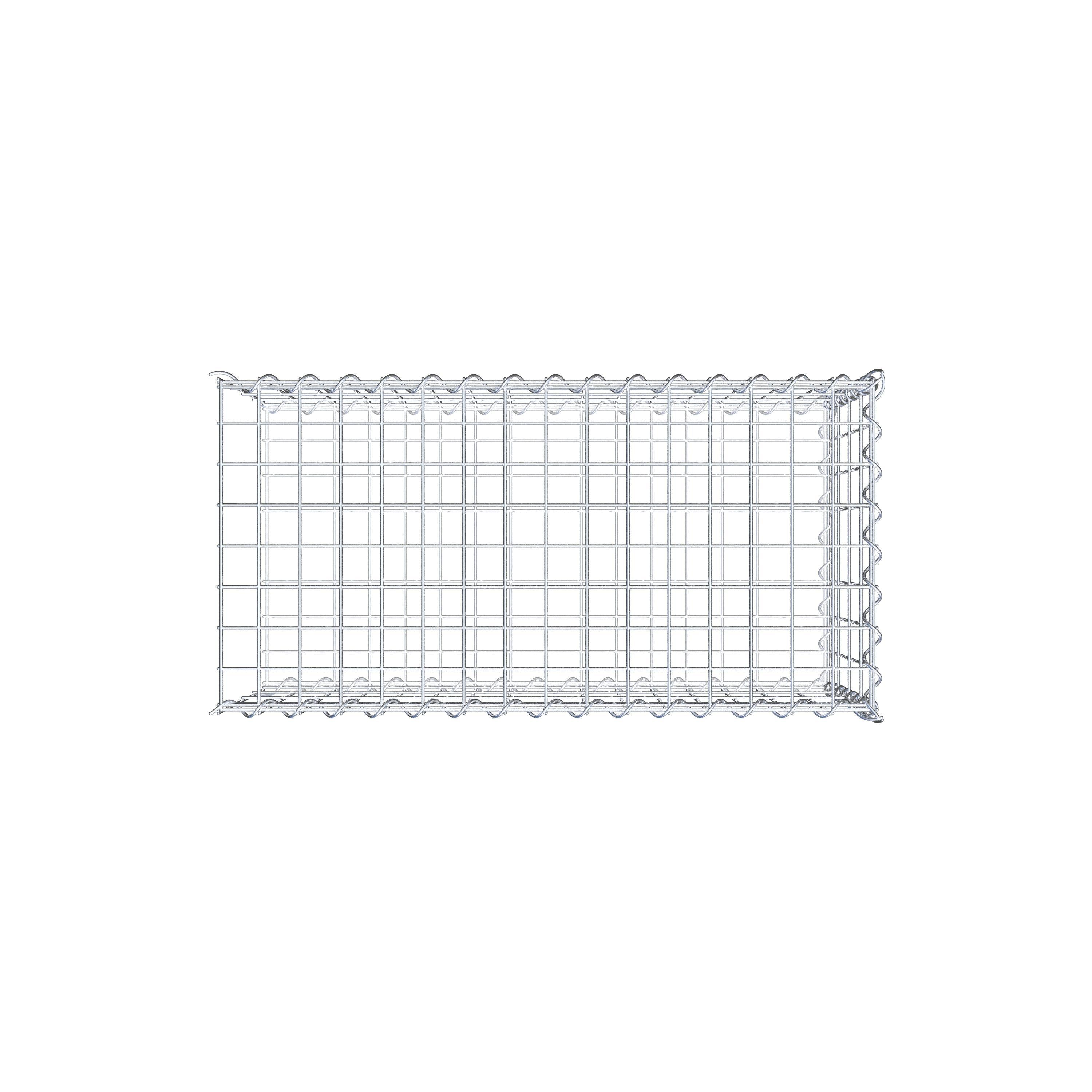 Gabion rapporté type 2 80 cm x 40 cm x 40 cm (L x H x P), mailles 5 cm x 10 cm, spirale