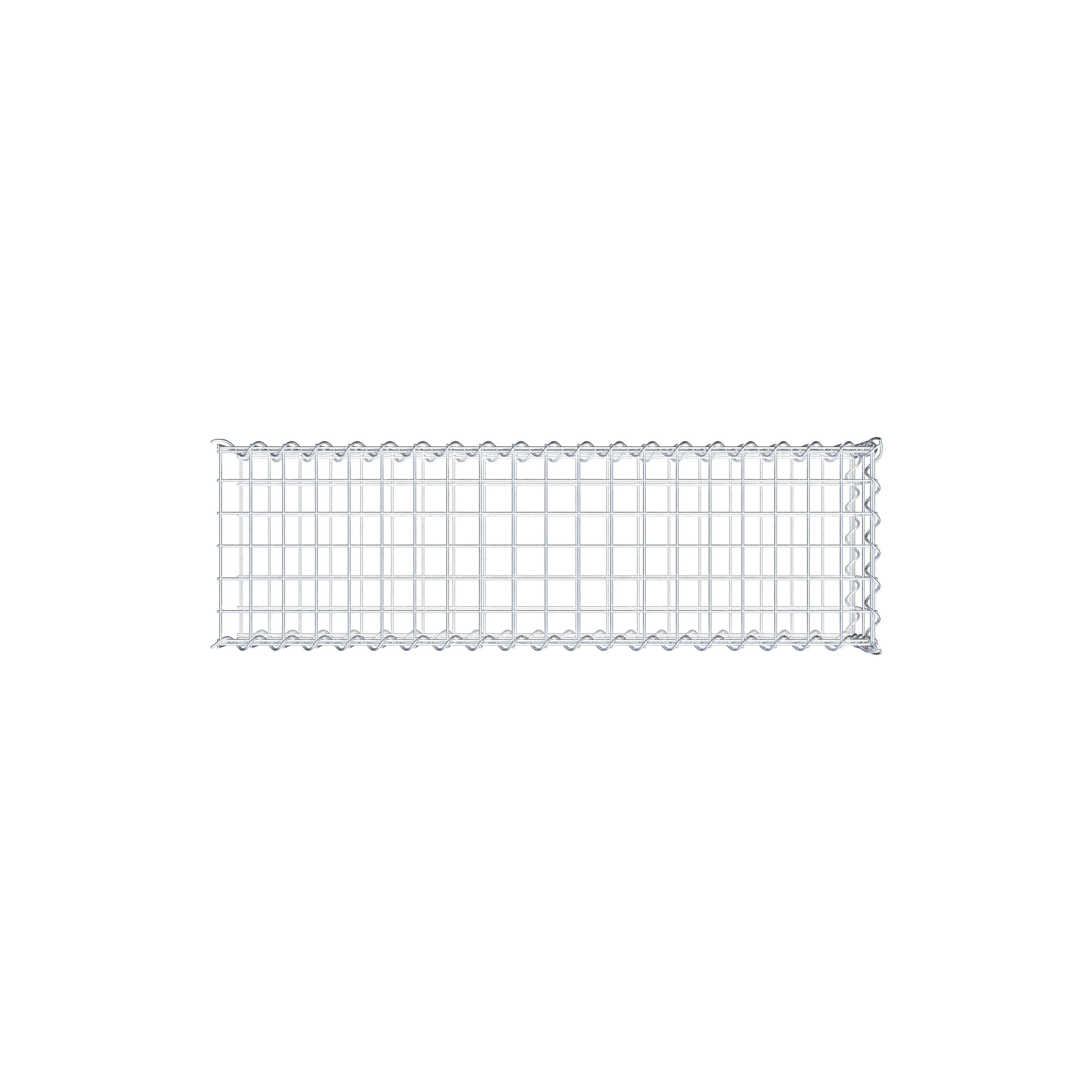 Gabion rapporté type 2 100 cm x 20 cm x 30 cm (L x H x P), mailles 5 cm x 10 cm, spirale